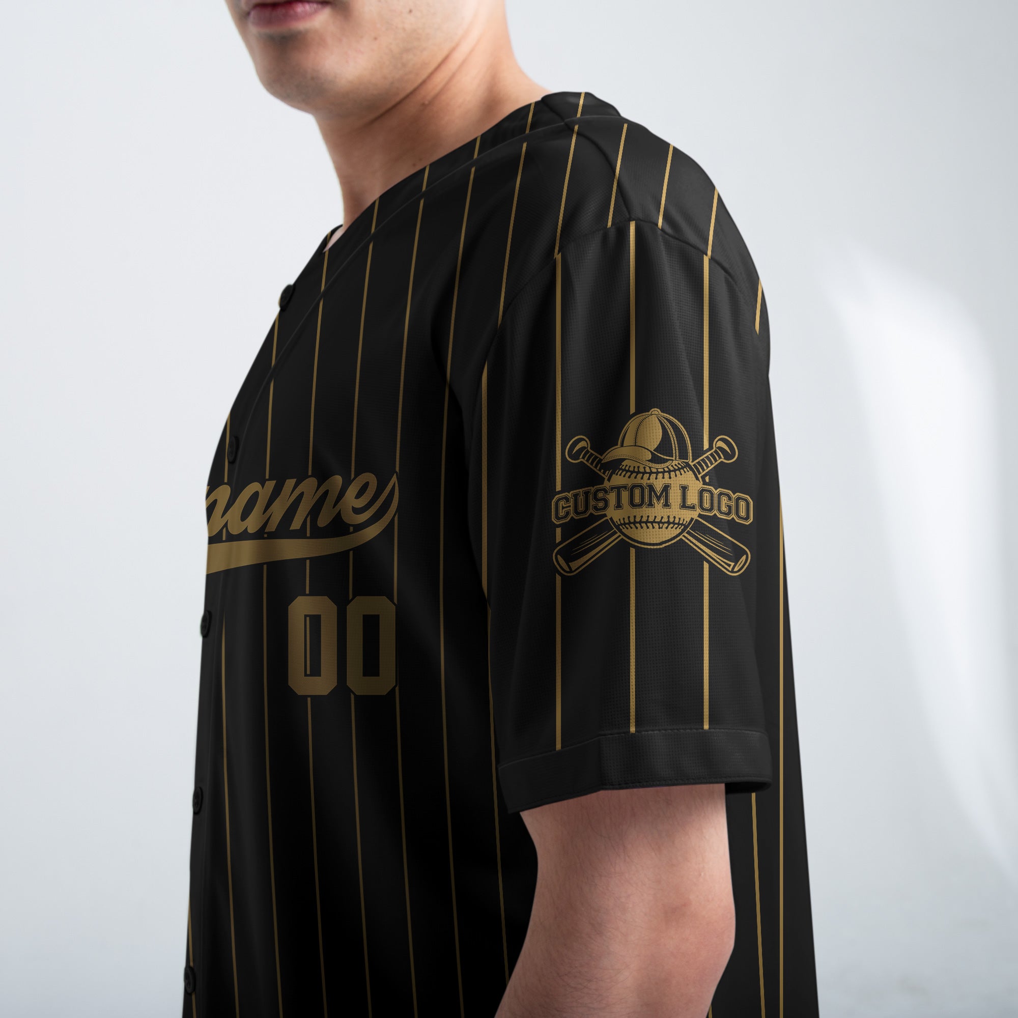 Surviving Baseball Season - Custom Black and Gold Baseball Jersey