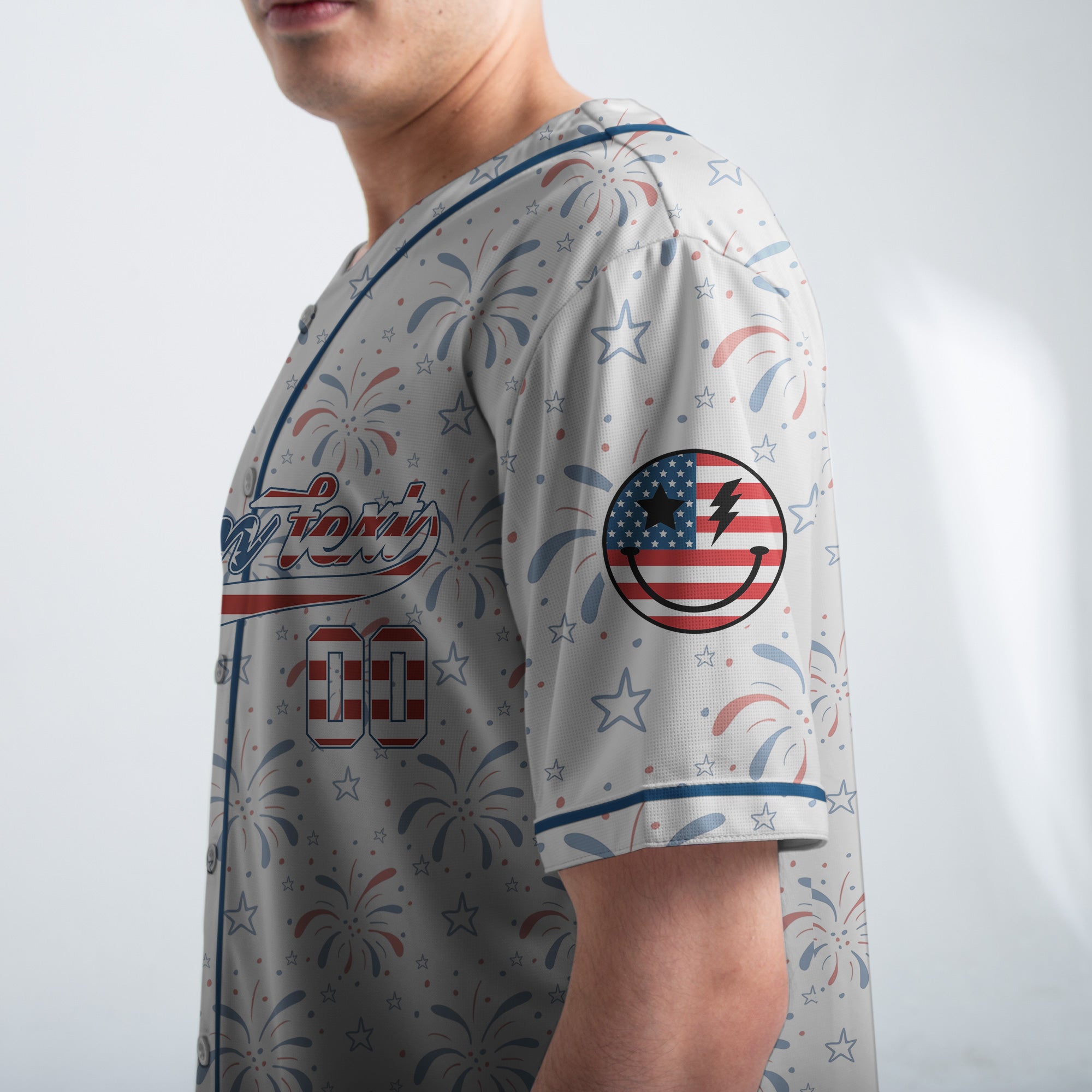 Game Day - Custom Fourth Of July Baseball Jersey