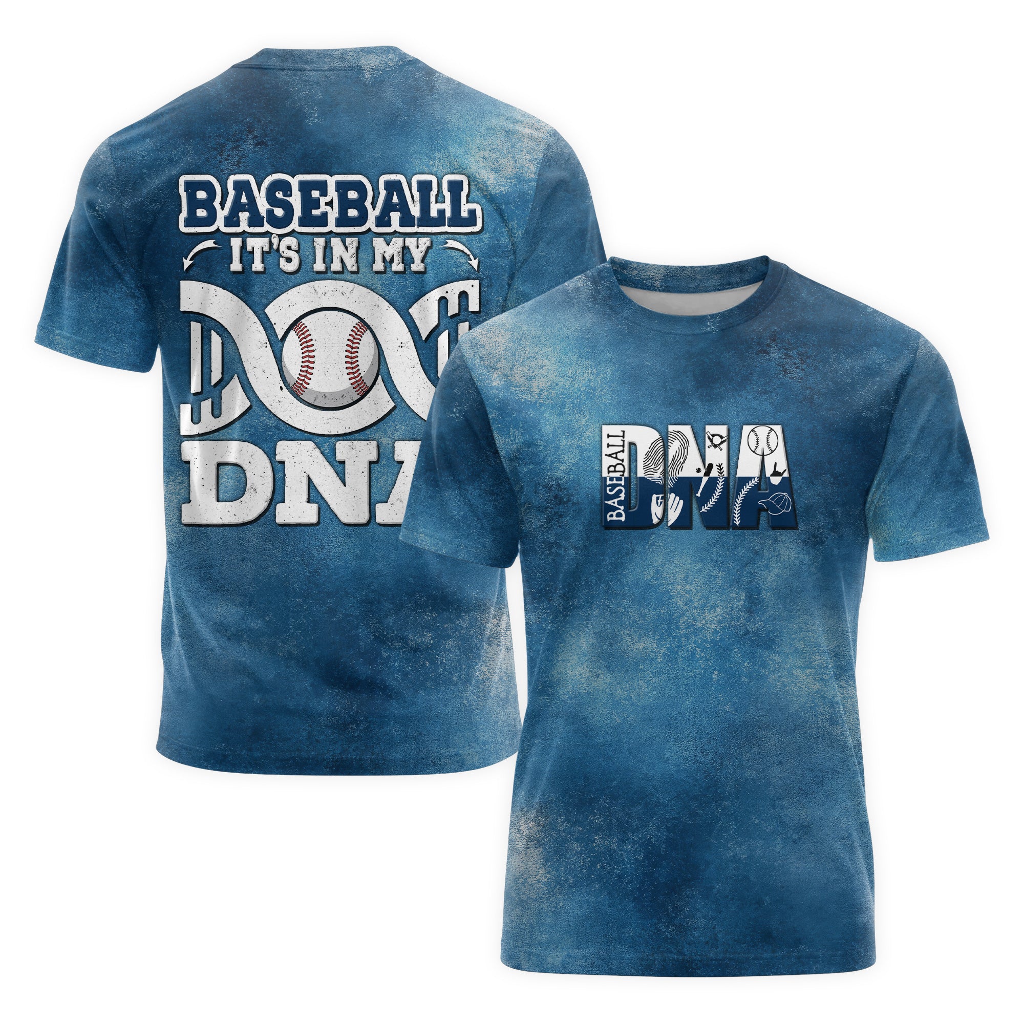 Baseball Is In My DNA All Over Print T-Shirt