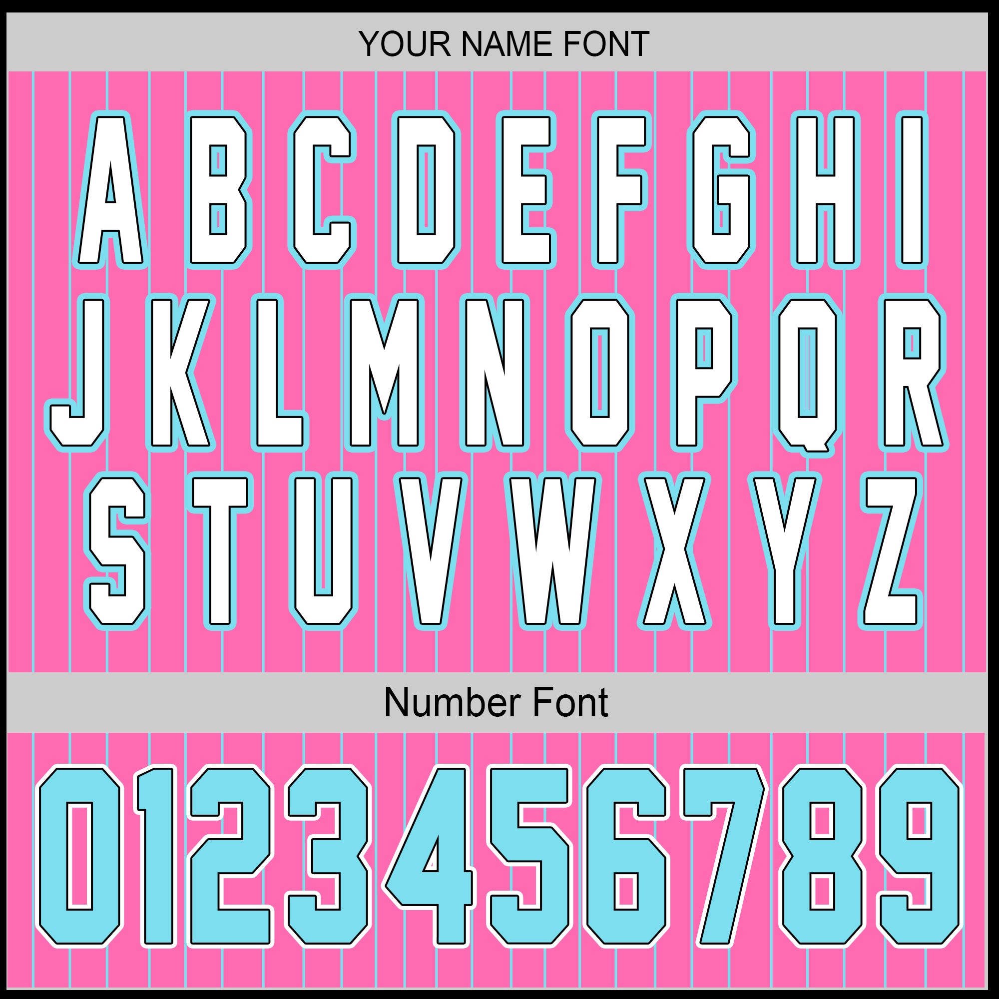 Pink Pinstripe Baseball Jersey – Cotton Candy Aqua Edition