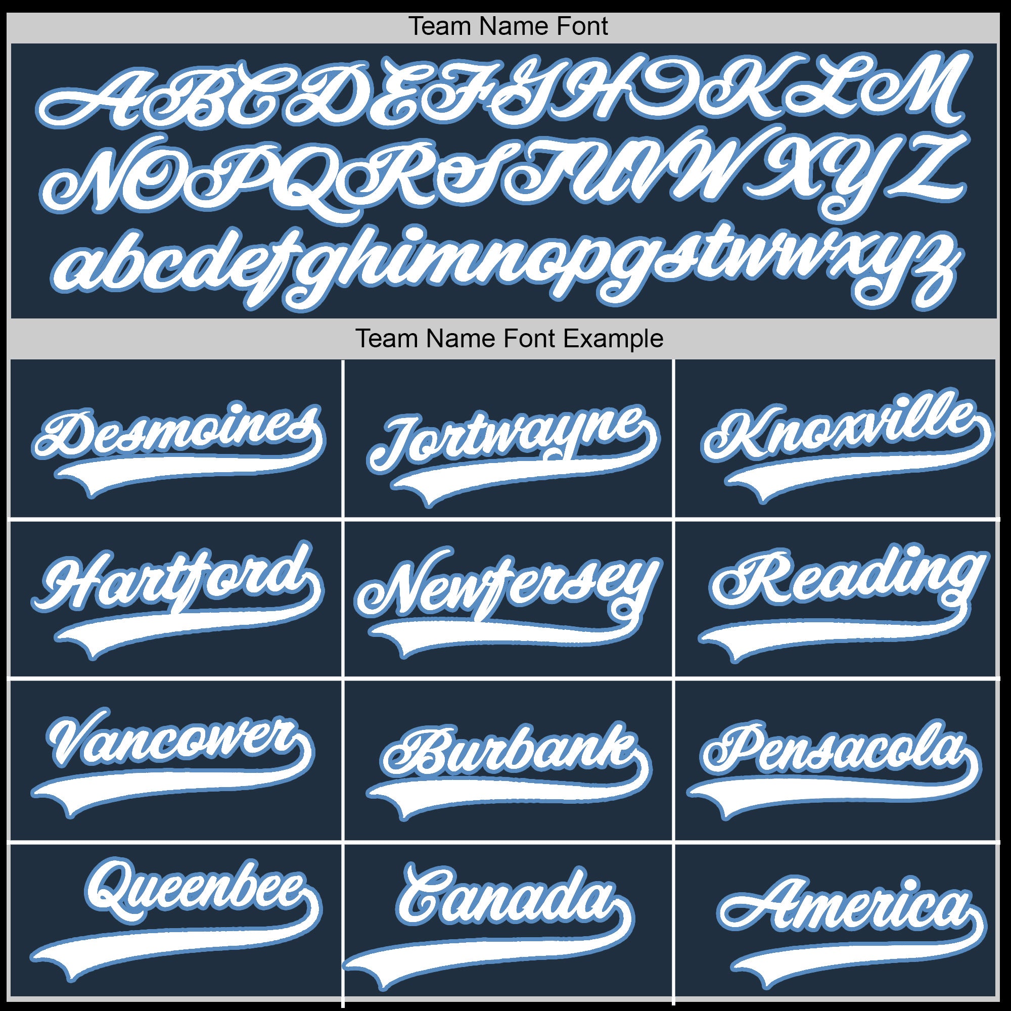 Midnight Blue Custom Jersey – Personalized Name & Logo in Cool Ice Trim