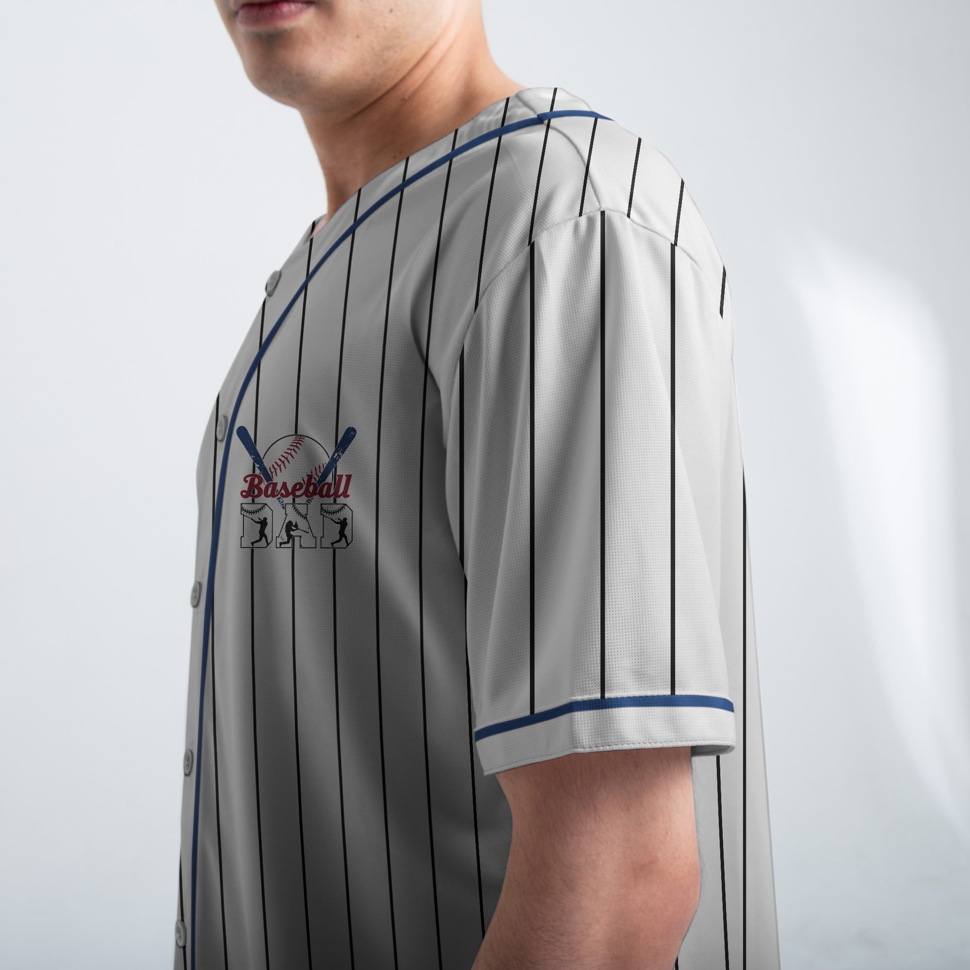 Personalized Baseball Dad Jersey, Custom Name and Number Baseball Dad Shirts for Men, American Flag Baseball