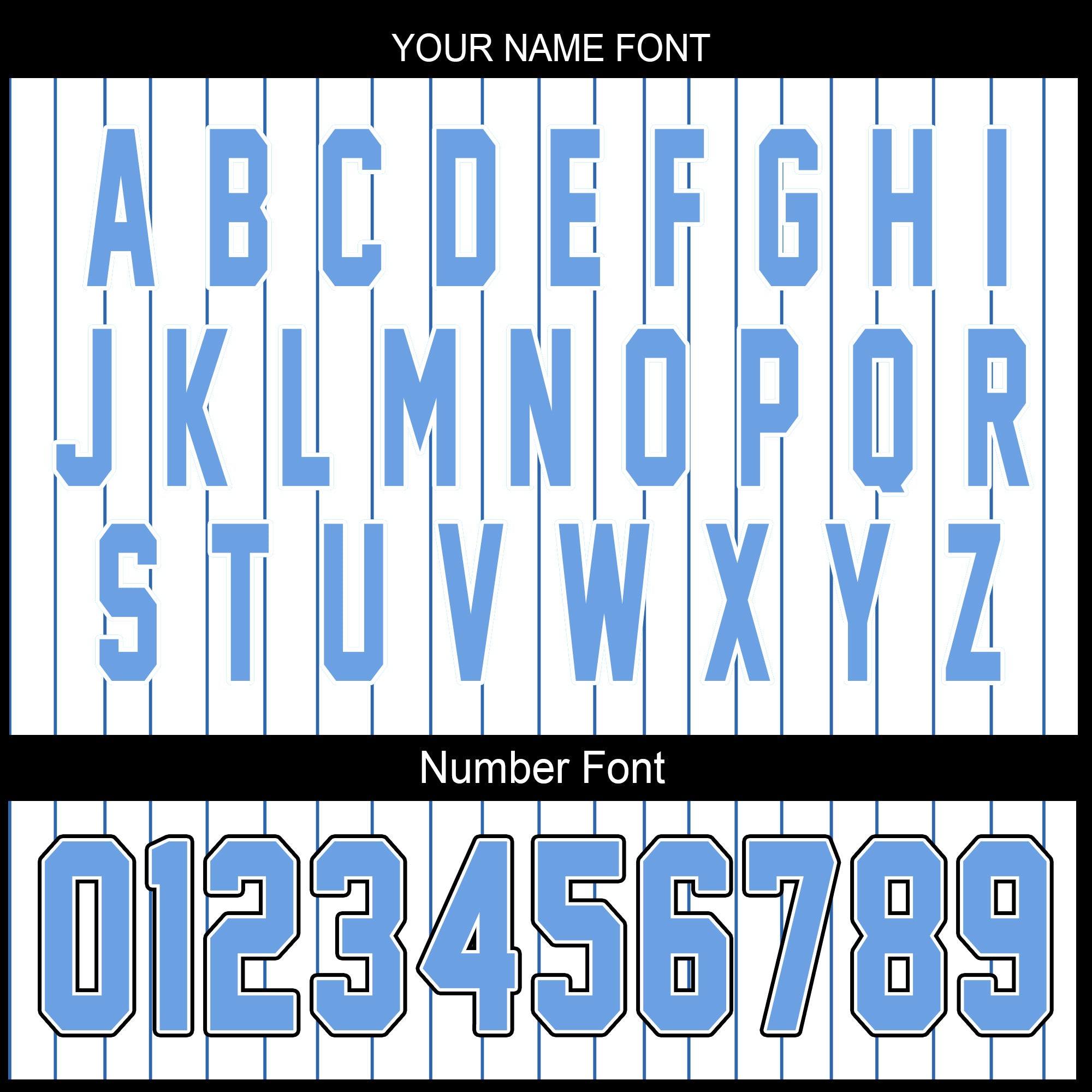 Custom Classic Pinstripe Baseball Jersey – Blue Ice Edition