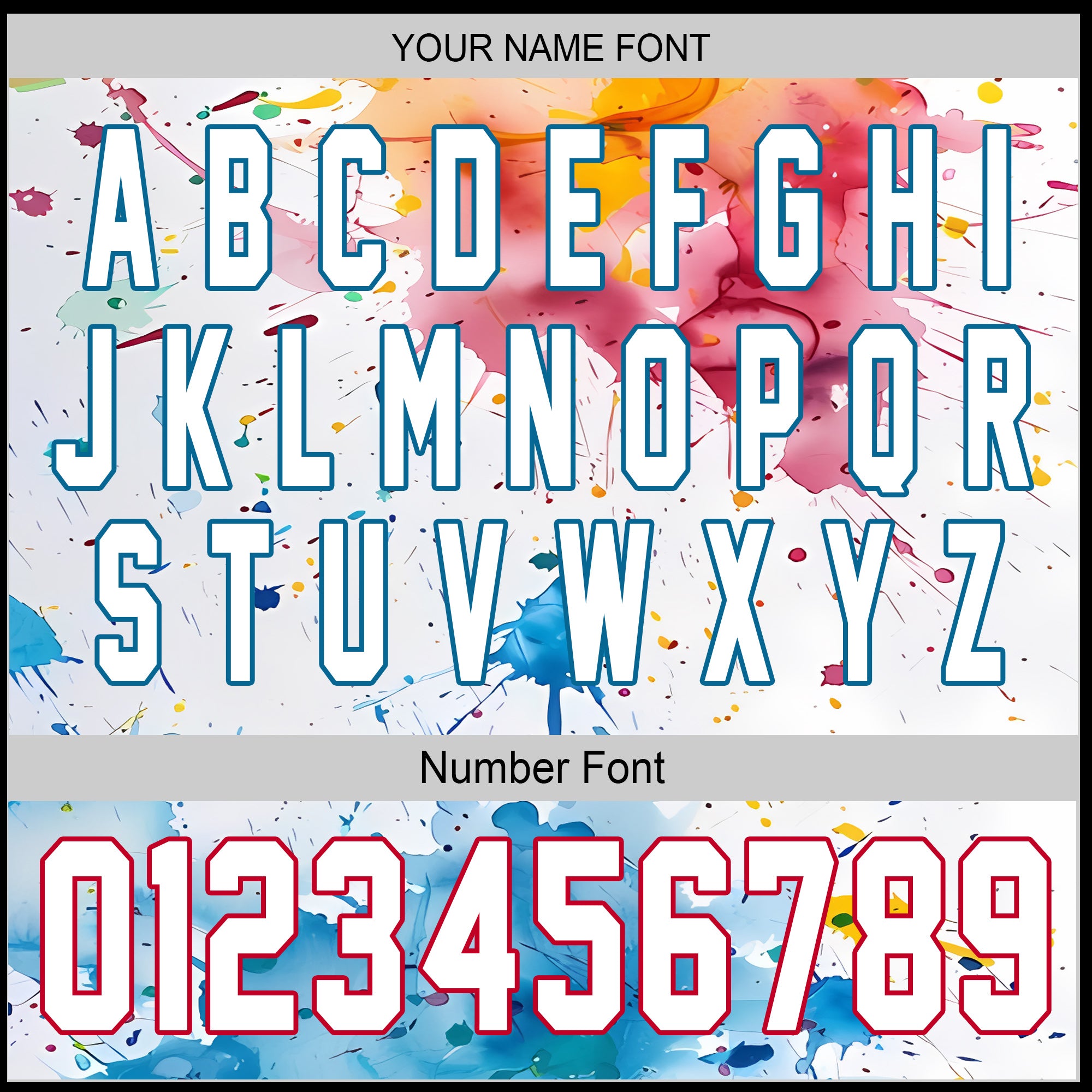 Custom Baseball Jersey - Splash Art Background