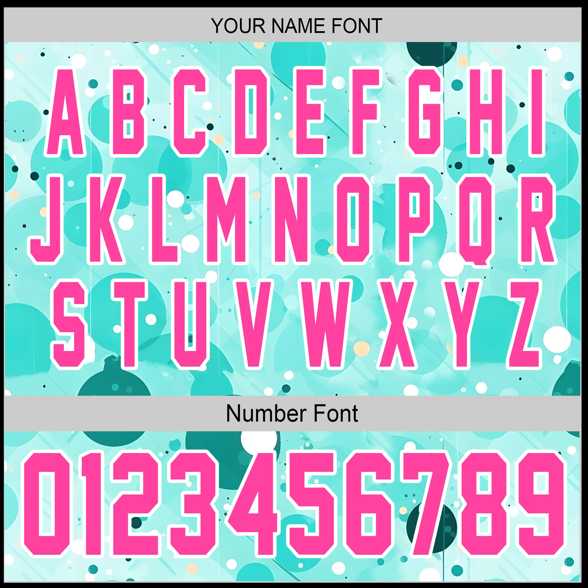 Custom Baseball Jersey – Aqua Bubble Pop