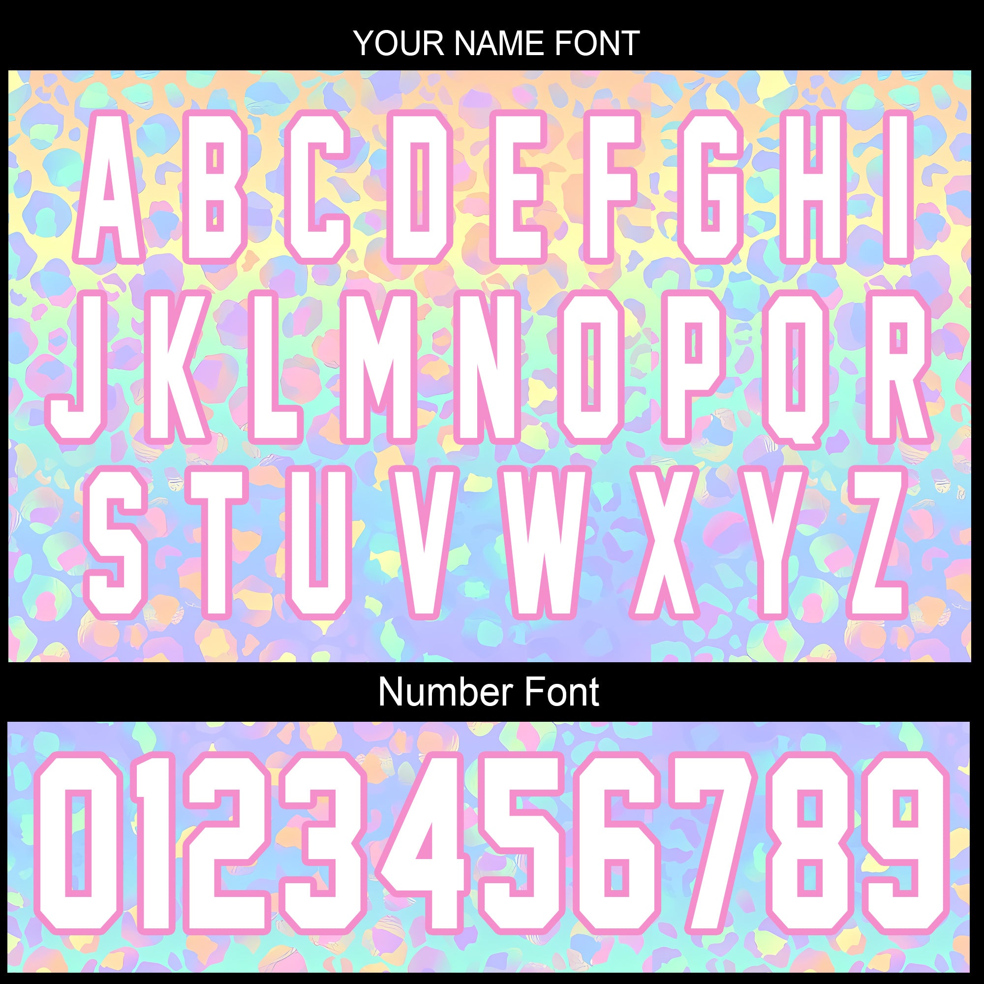 Custom Pastel Leopard Baseball Jersey – Rainbow Wildheart Edition