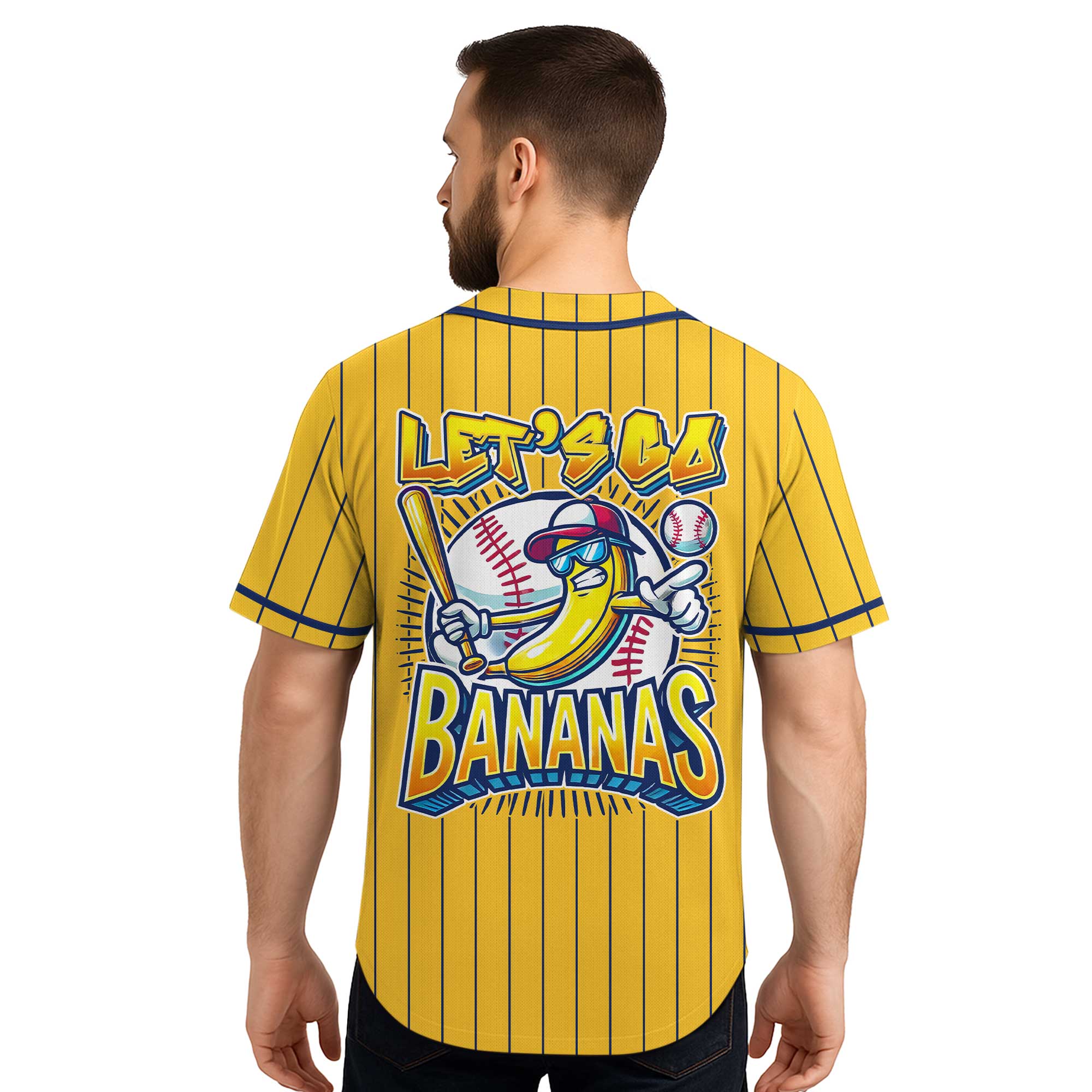 Custom Yellow Purple Navy Baseball Jersey