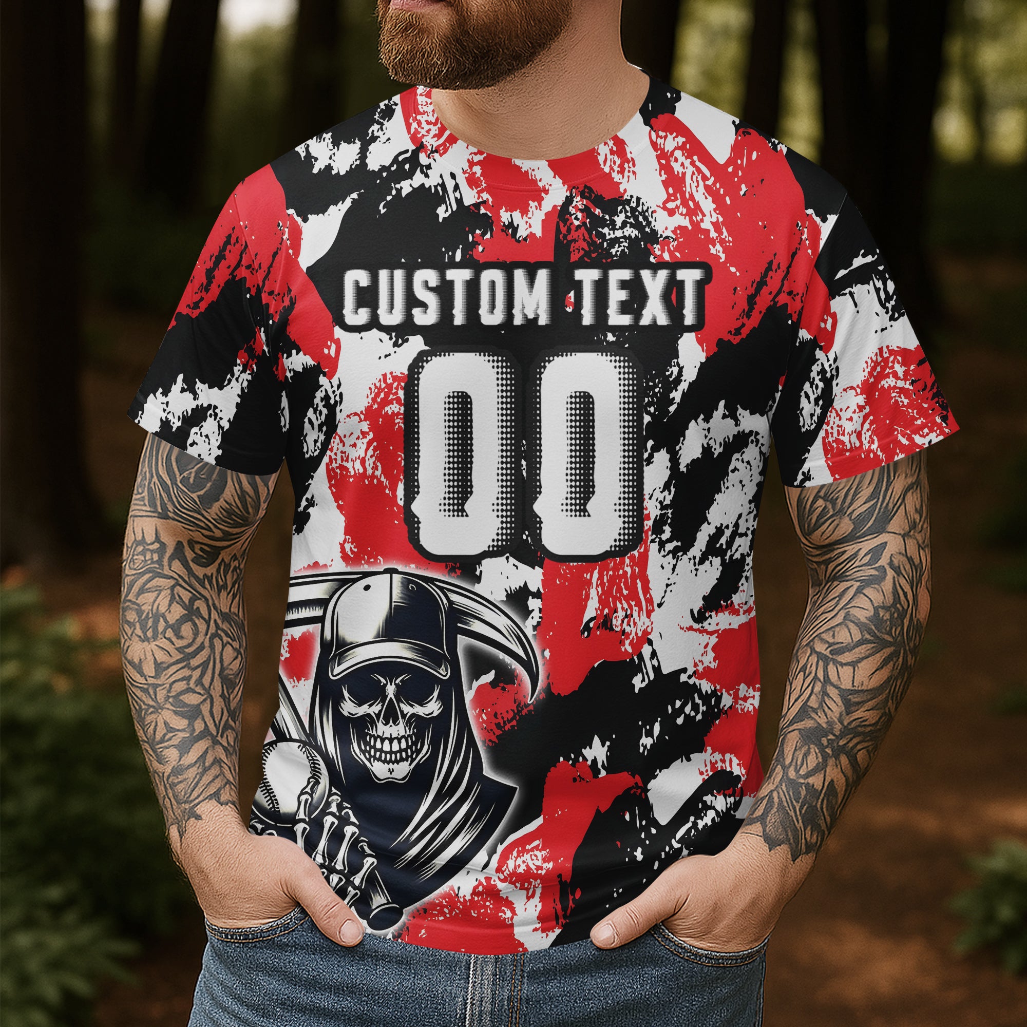 Born To Game Forced To Work Custom All Over Print Baseball T-Shirt