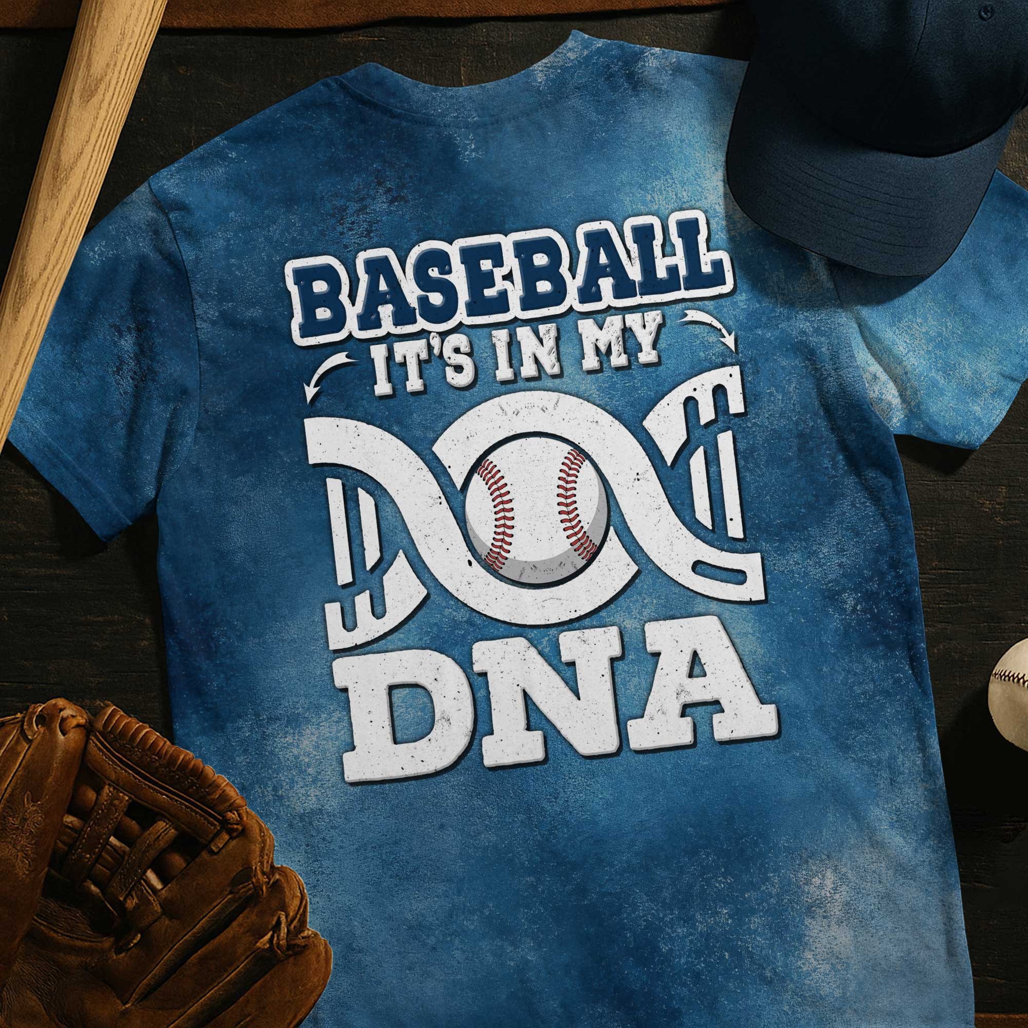 Baseball Is In My DNA All Over Print T-Shirt