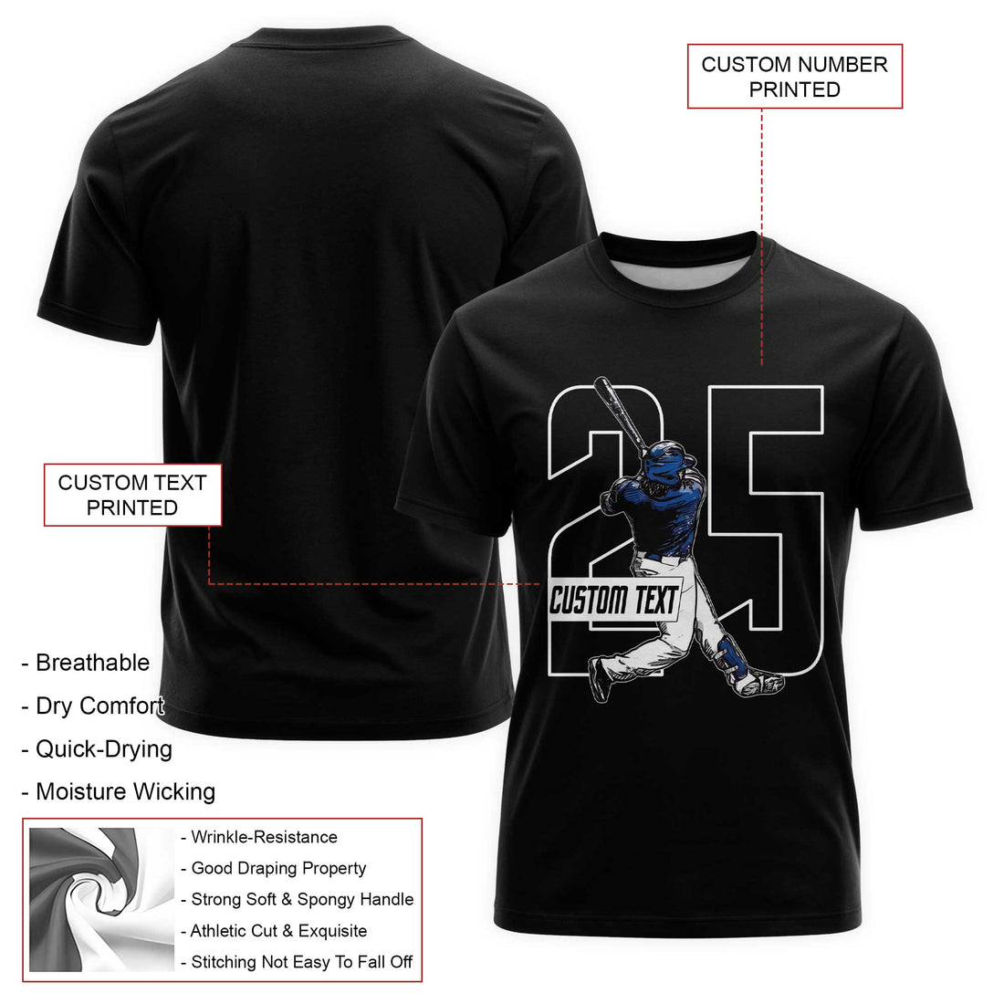 Custom Name Custom Number Baseball Shirts - Baseball Tshirt, Baseball Lover
