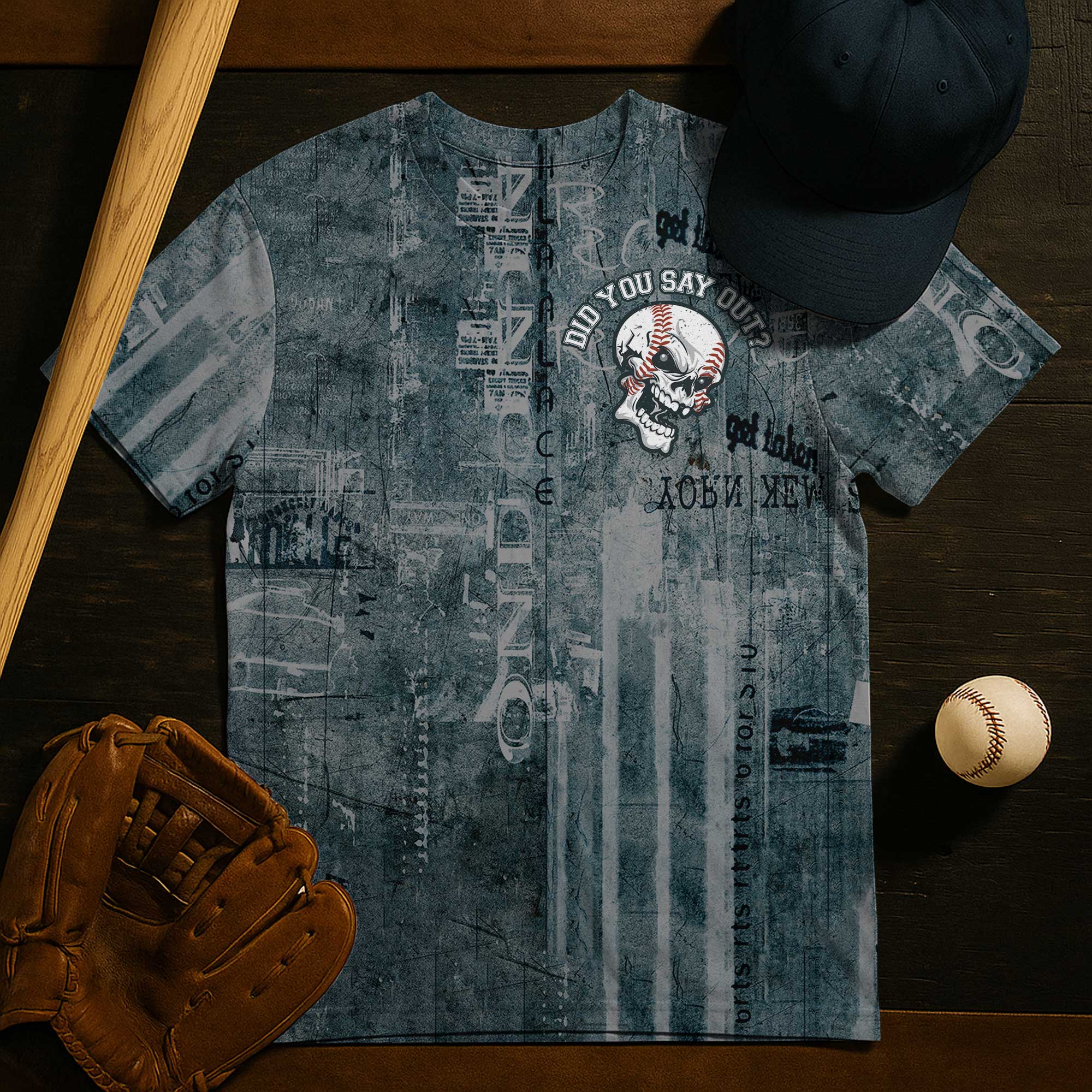Born To Hit A Home Run All Over Print T-Shirt