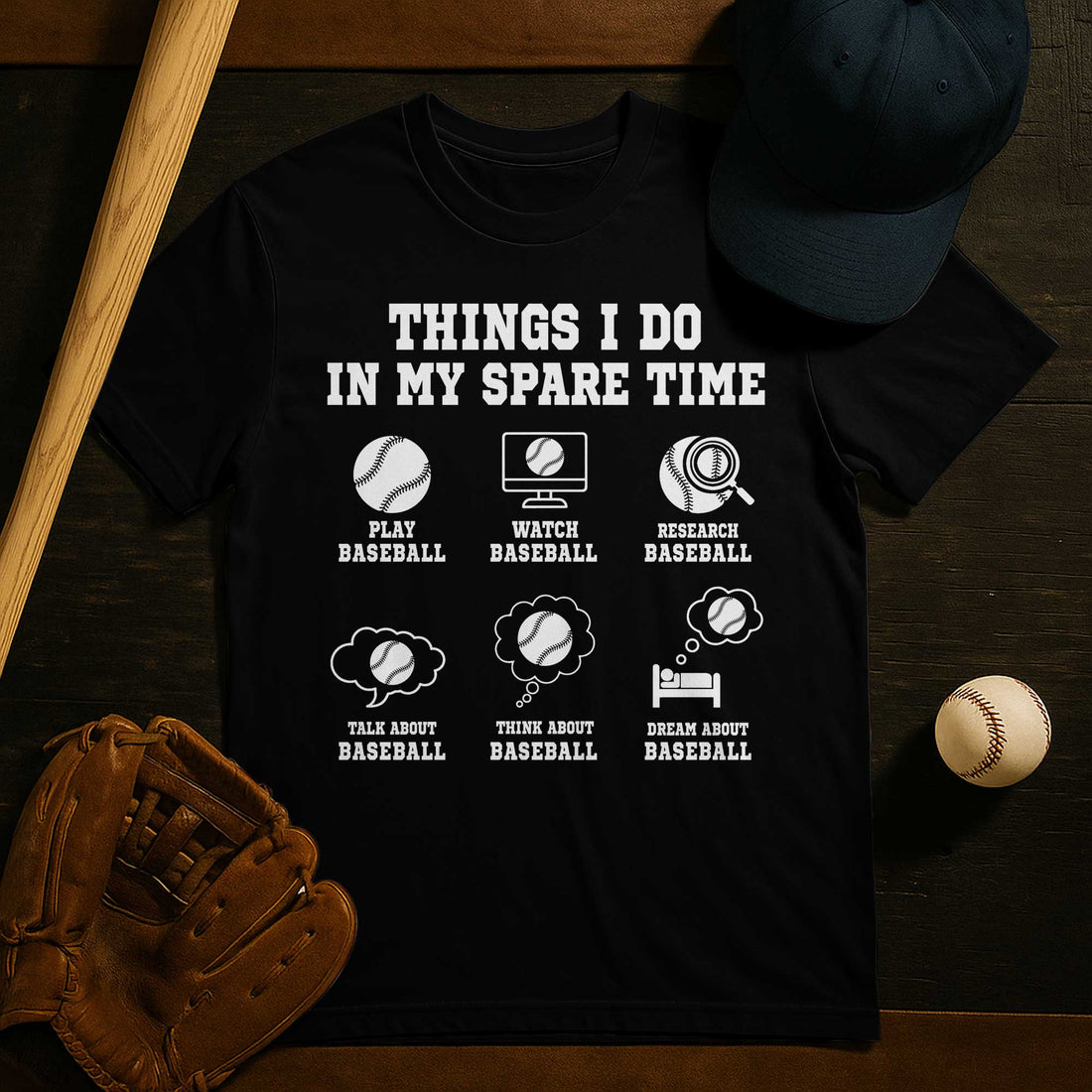 Things I Do In My Spare Time Baseball T-Shirt