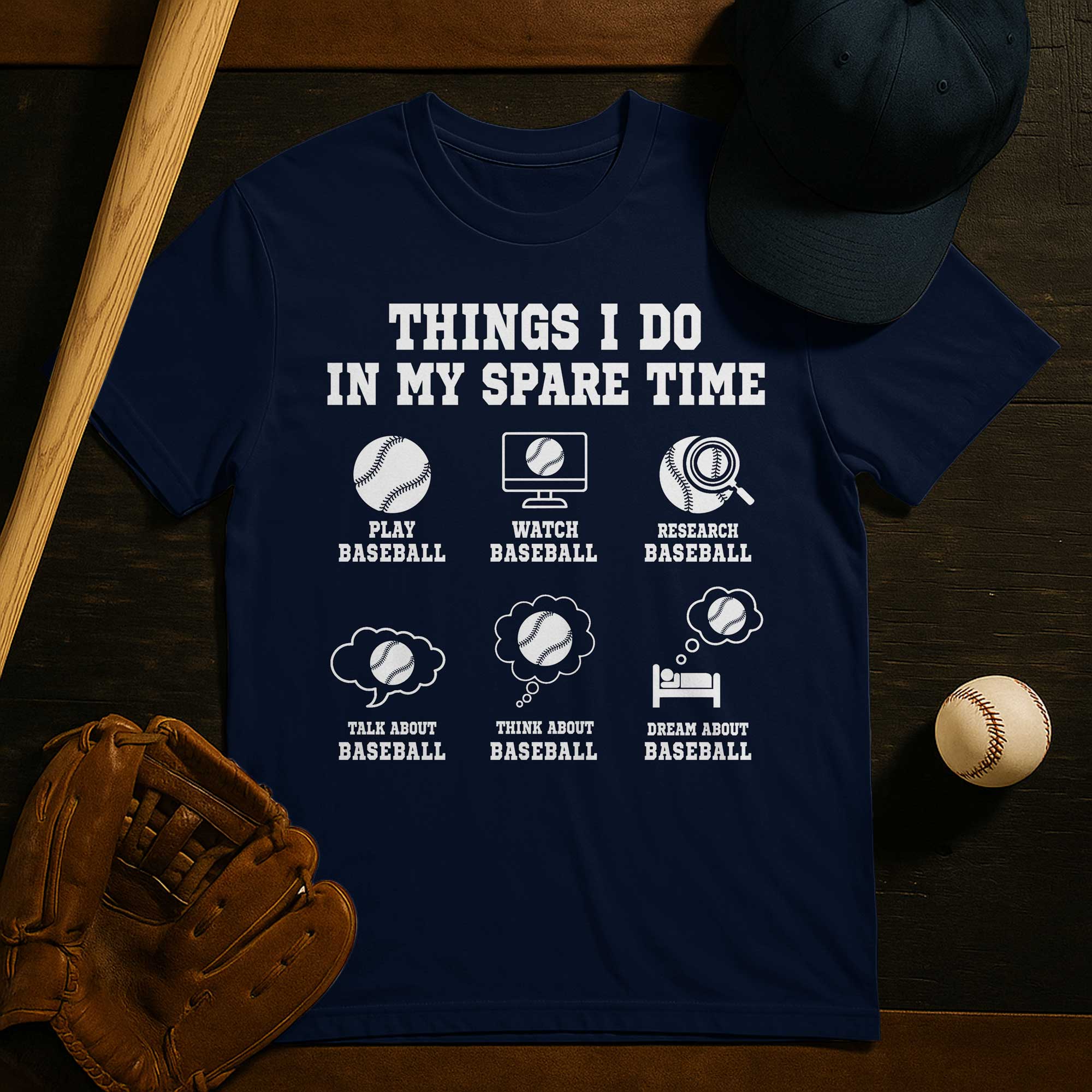 Things I Do In My Spare Time Baseball T-Shirt