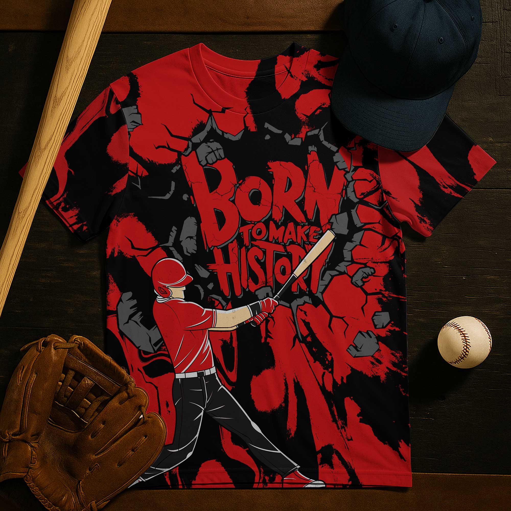 Born To Make History All Over Print T-Shirt