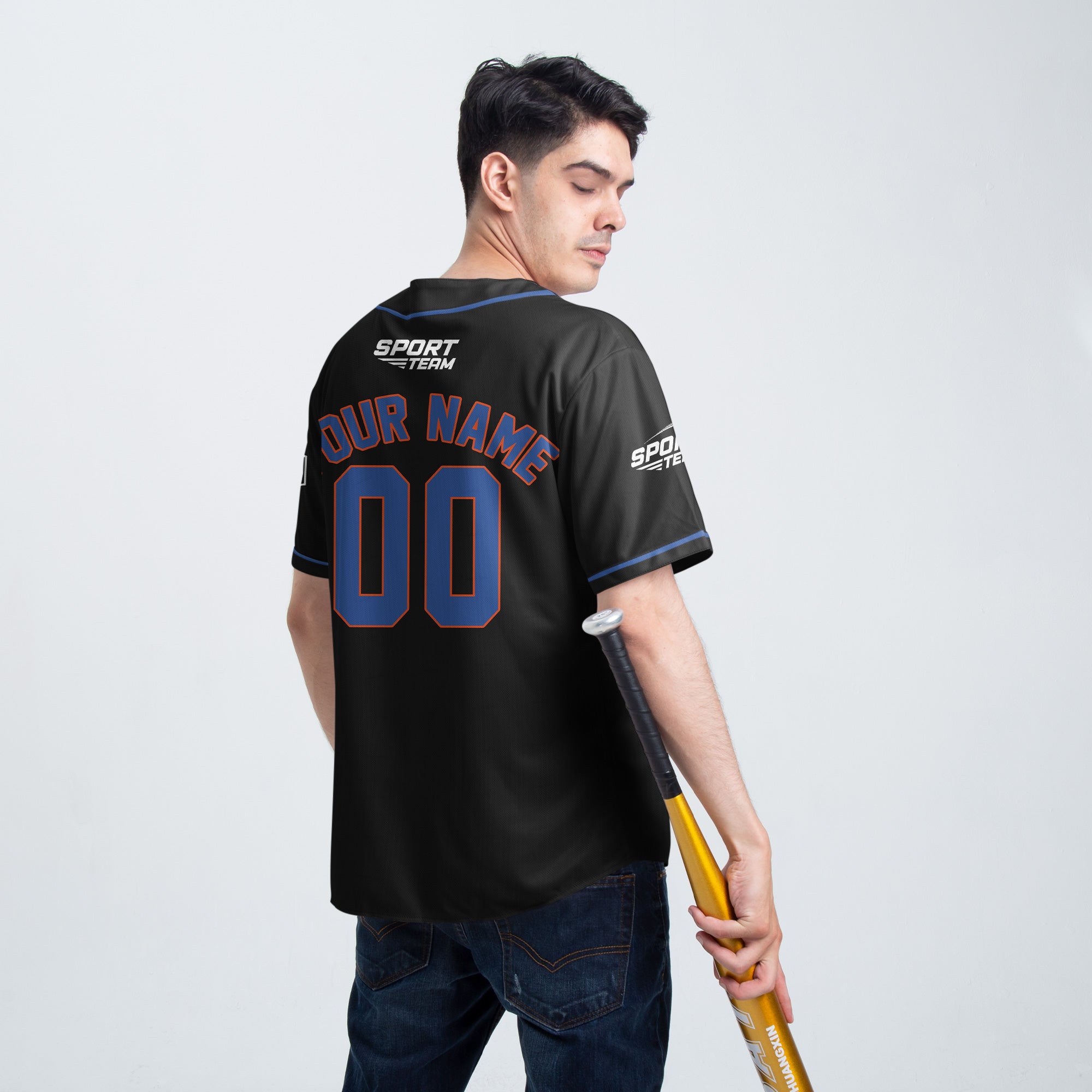 Midnight Power Custom Baseball Jersey