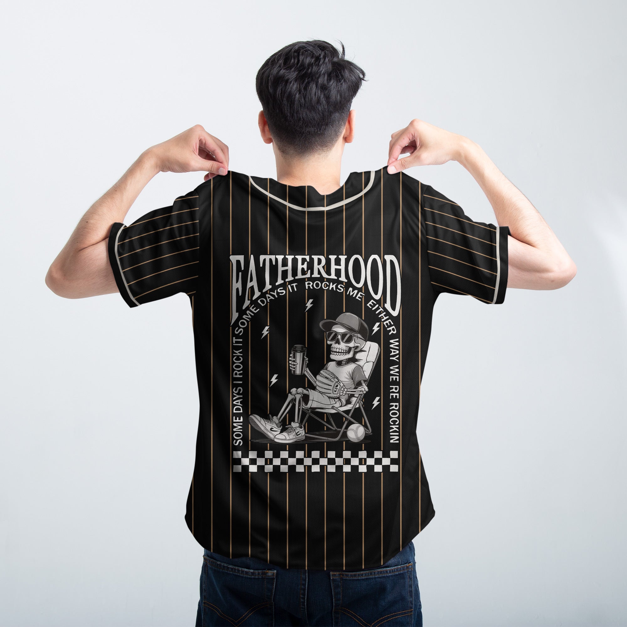 FATHERHOOD - Some days I rock it, some days it rocks me, either way we're rockin - Jersey Baseball