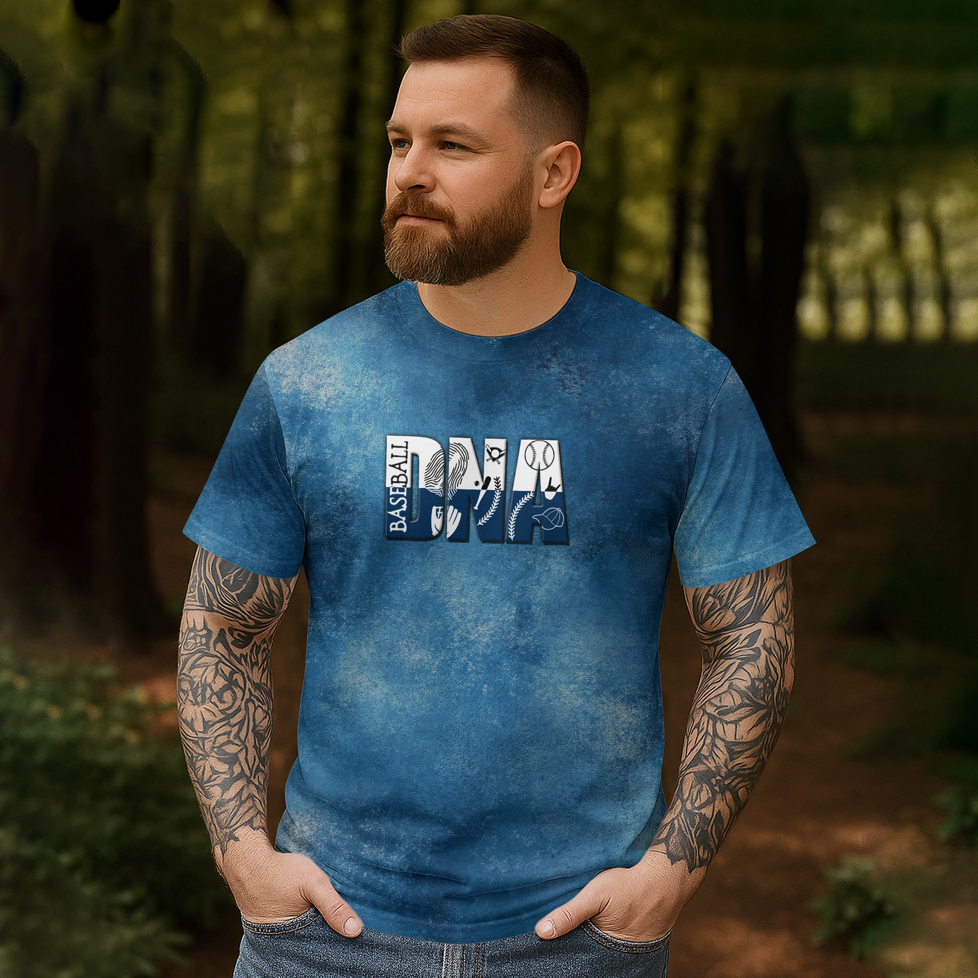 Baseball Is In My DNA All Over Print T-Shirt