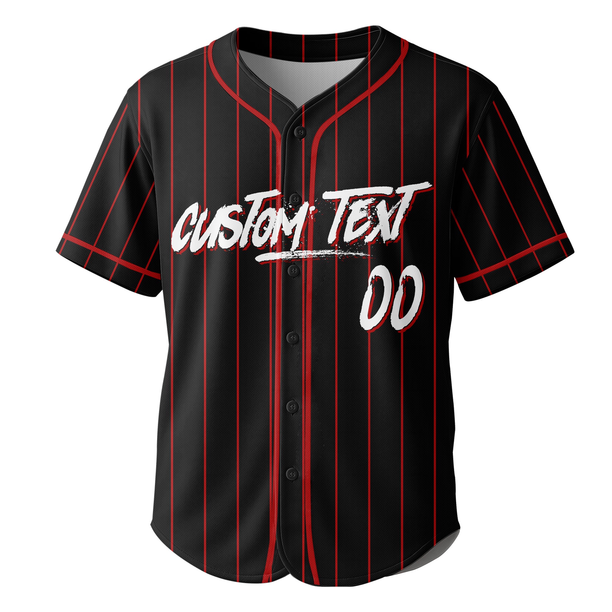 Trust No One - Custom Black Red Baseball Jersey