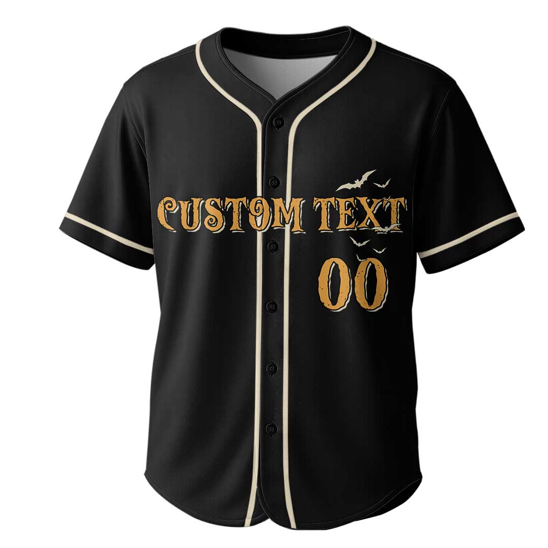 A Witch Prefers Bat And Ball - Custom Black Halloween Baseball Jersey