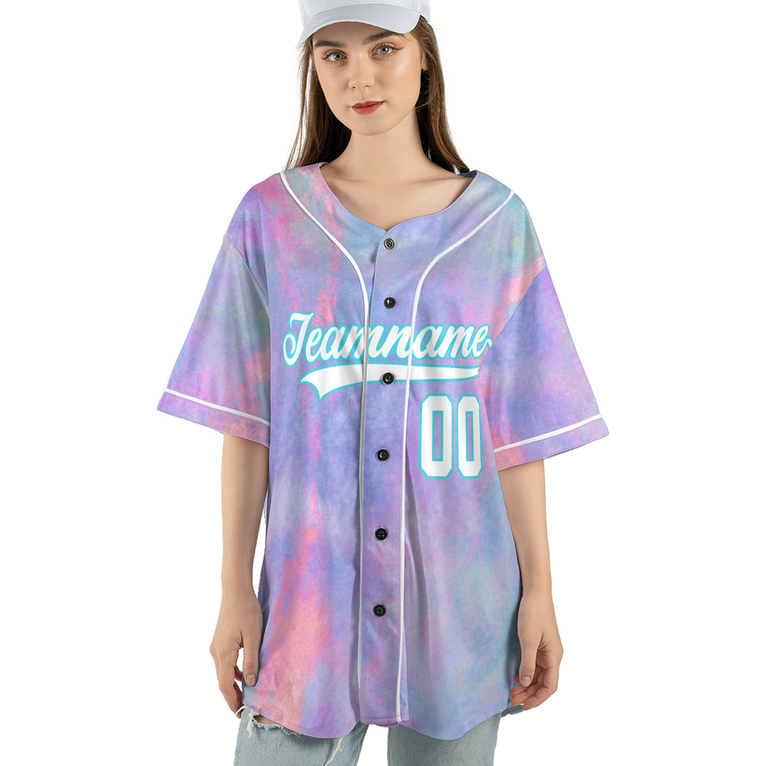 Custom Jersey Baseball – Watercolor Pastel Background