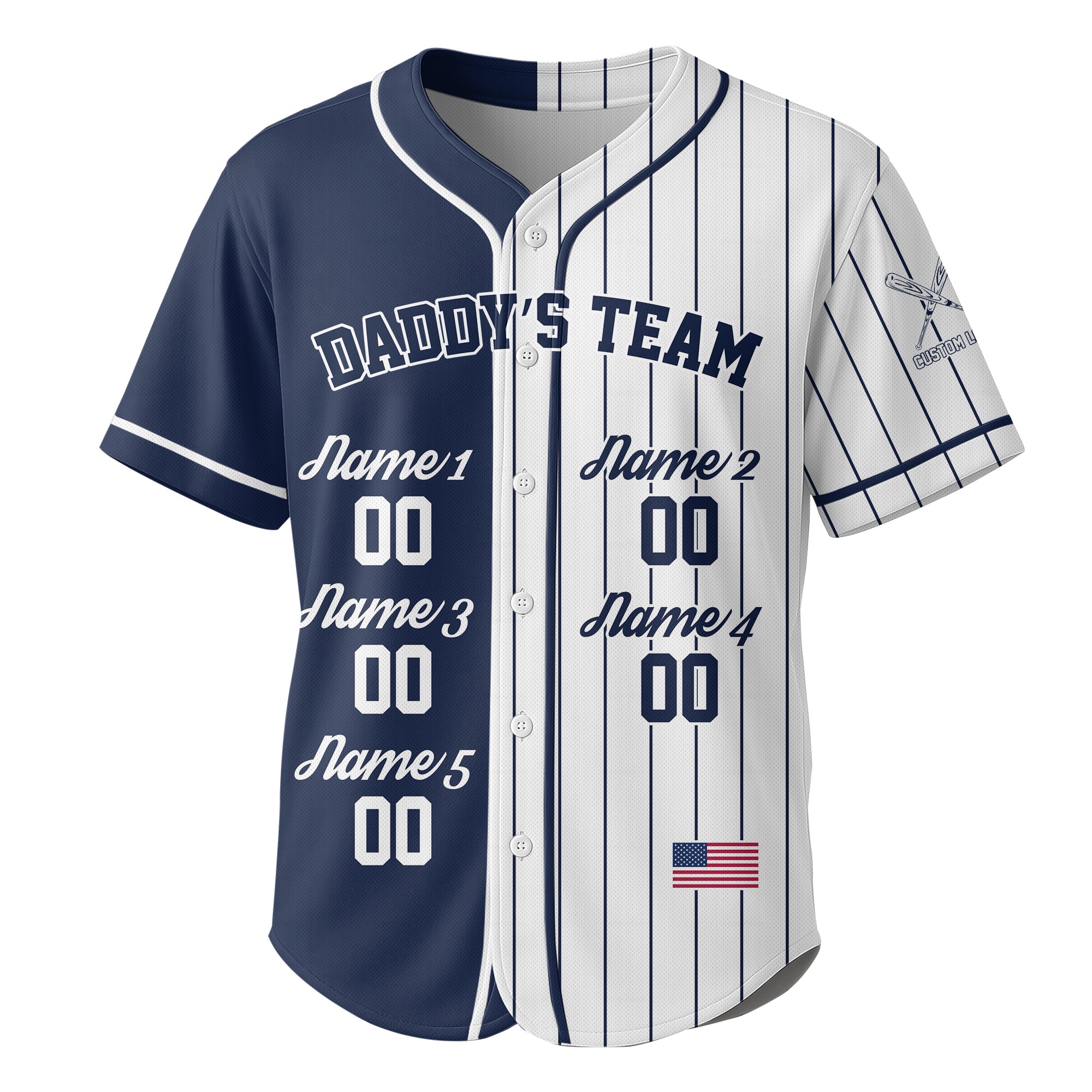 Custom Baseball Dad Jersey with Kids Name -Some People Have to Wait Their Entire Lives -  Father's Day Shirt for Baseball Lover, Gift for Husband, New Father