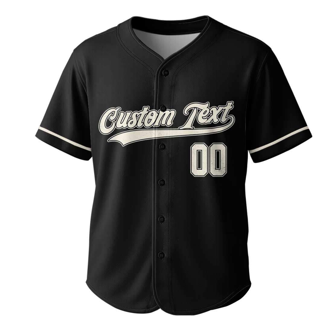 Never Underestimate Old Man - Custom Black Baseball Jersey