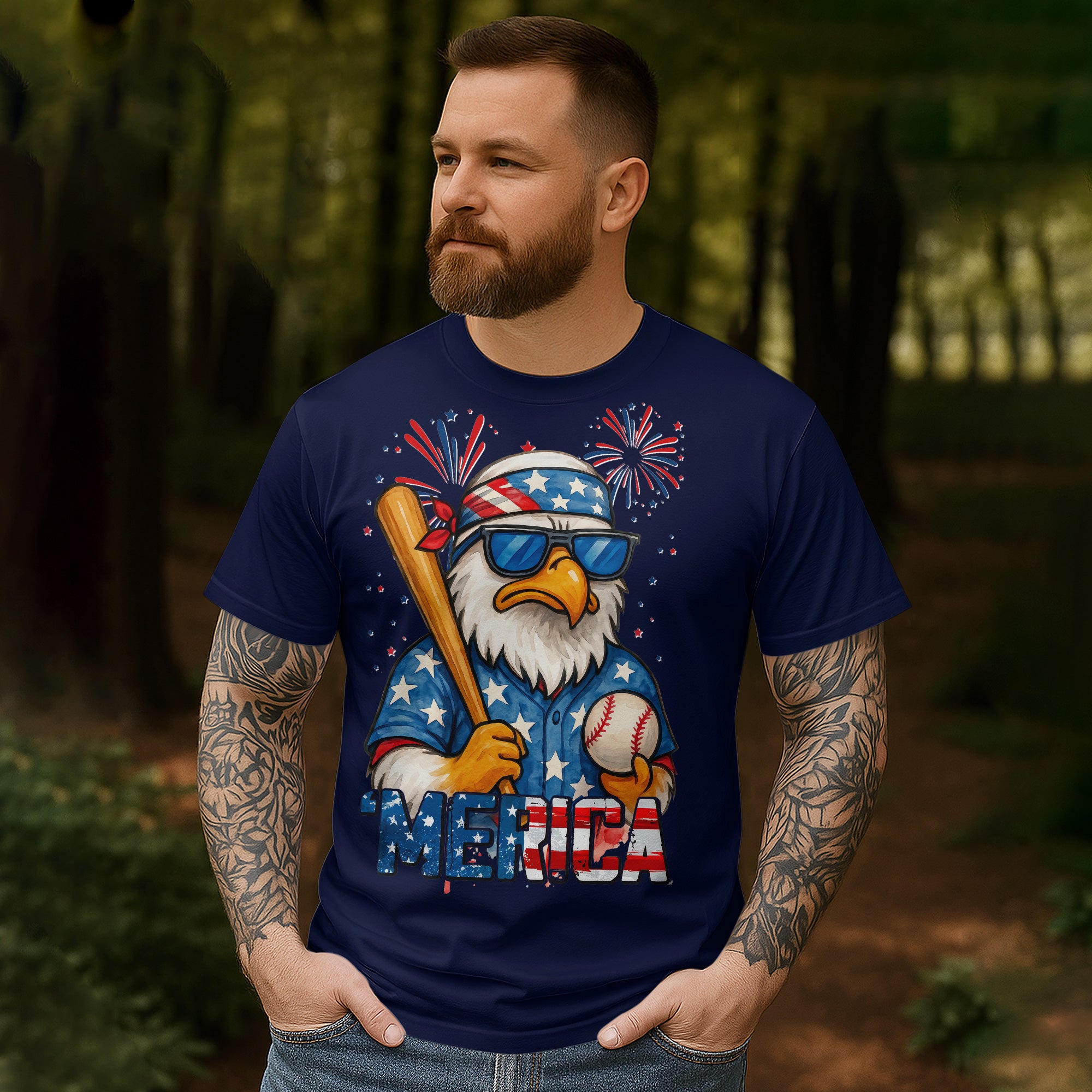 Merica 4th Of July Baseball Shirt - Baseball Shirt For Baseball Lover, Baseball Fan - Independence Day Shirt