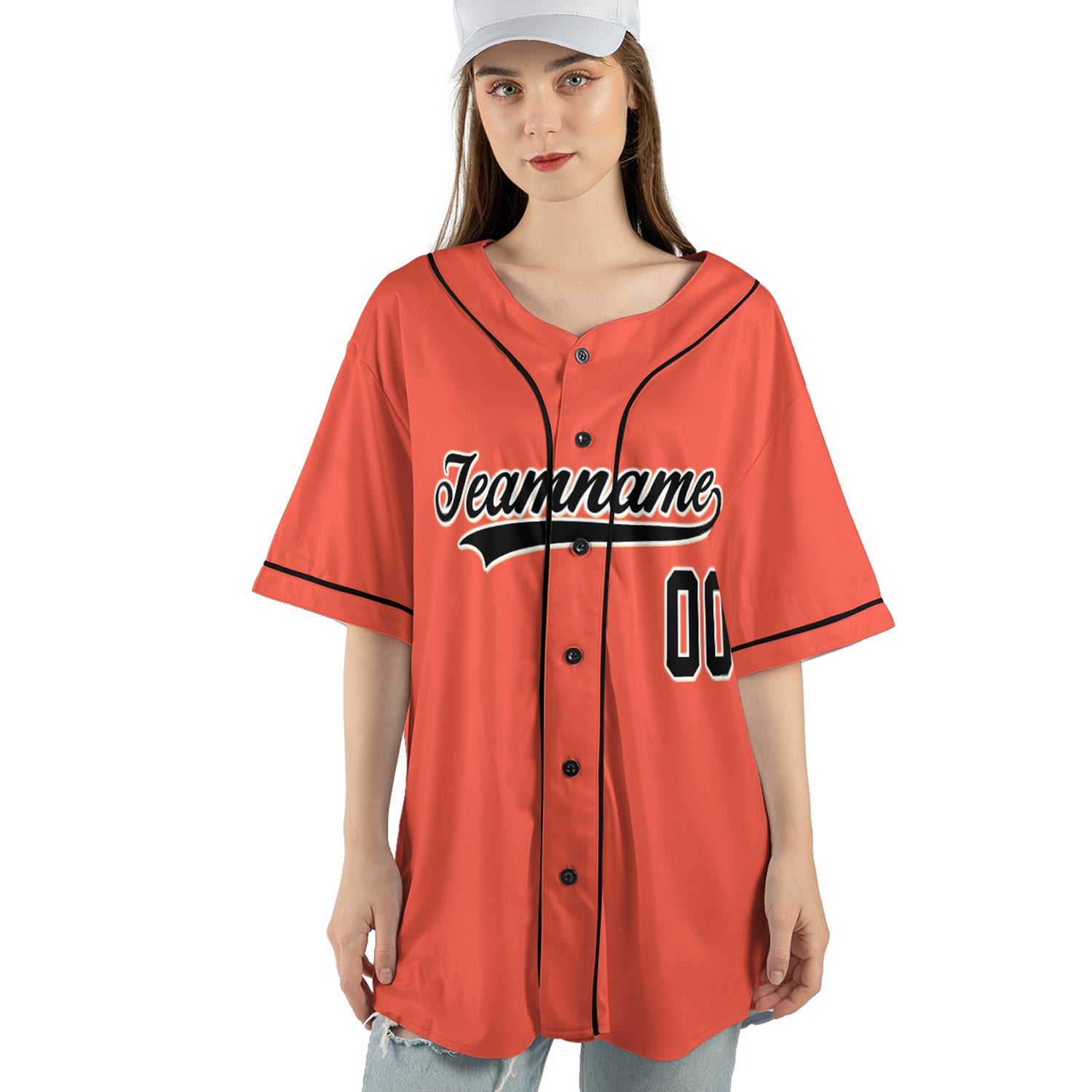 Inferno Black – Custom Name & Logo Baseball Jersey
