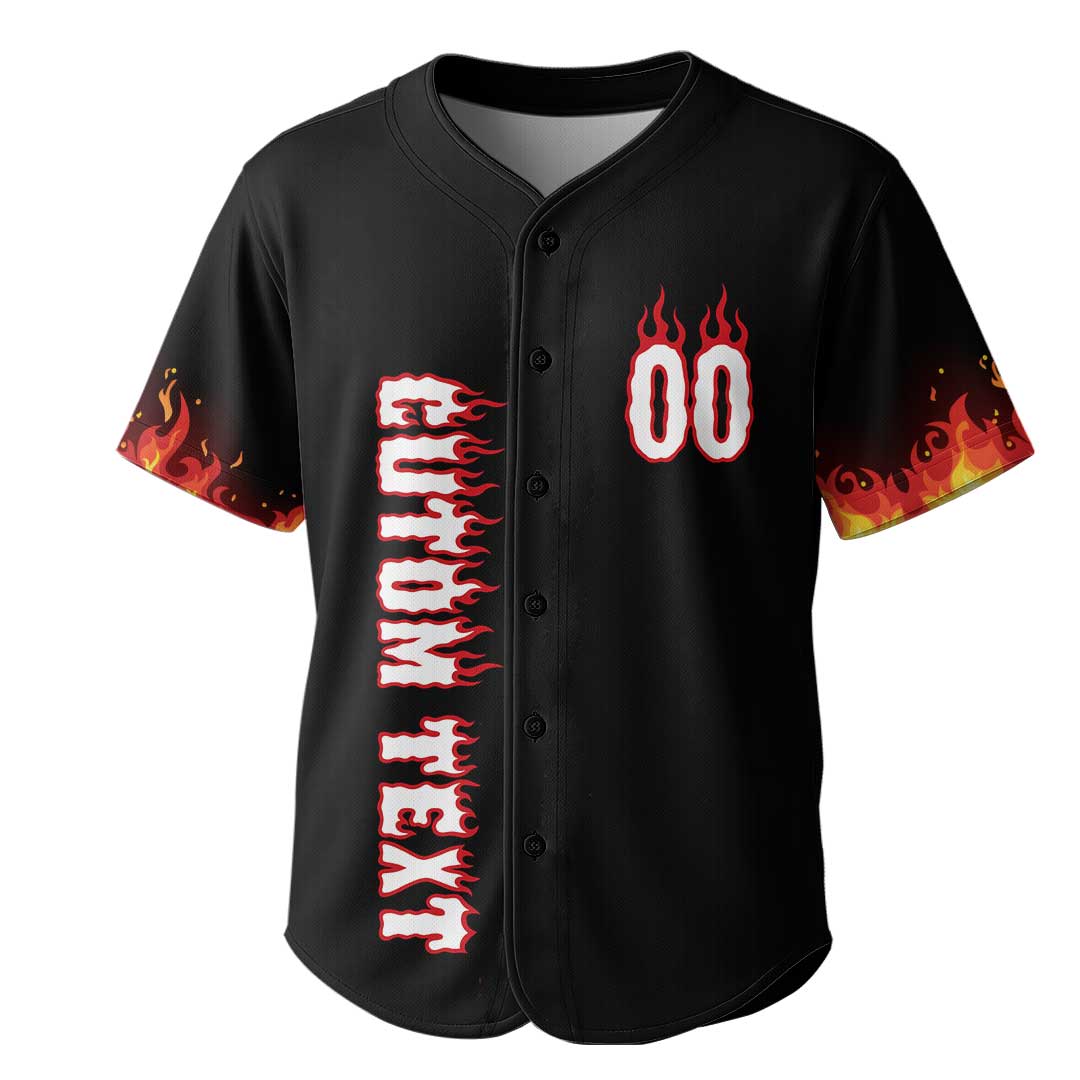 Baseball All Day - Custom Black Halloween Baseball Jersey