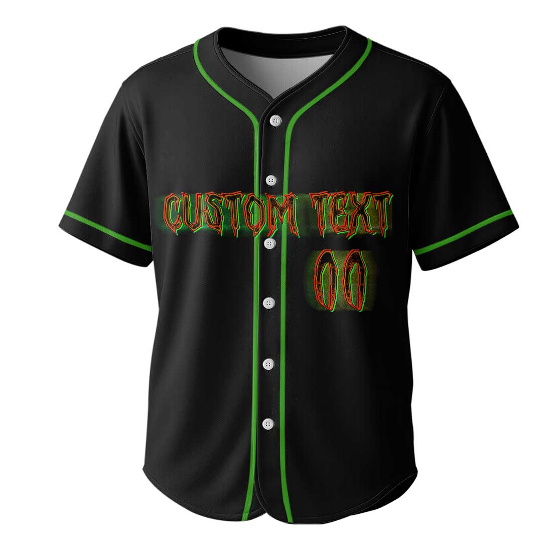 No Balls No Game - Custom Black Skull Baseball Jersey