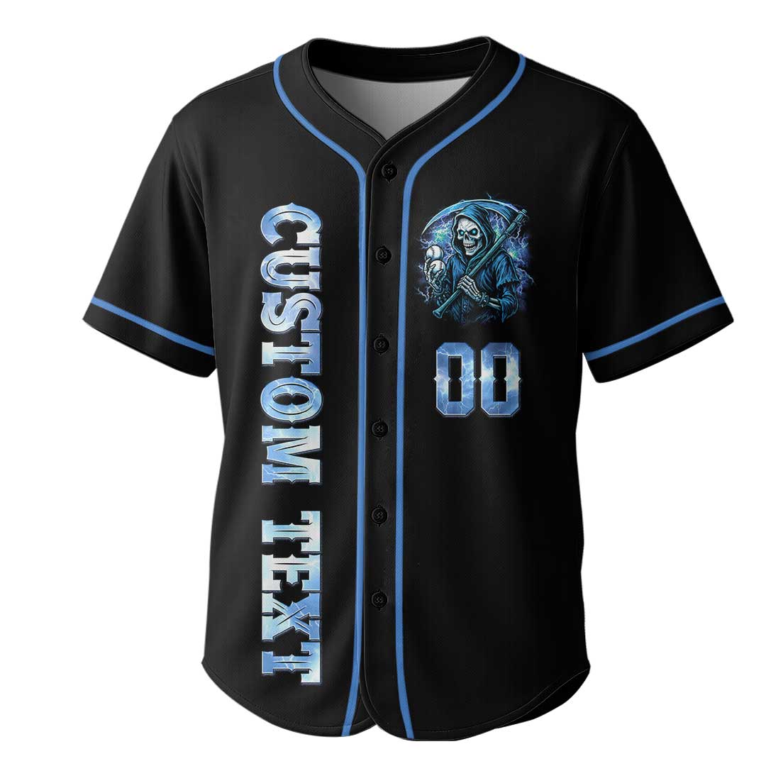 I've Got Balls And I Know How To Use Them - Custom Black Skull Baseball Jersey