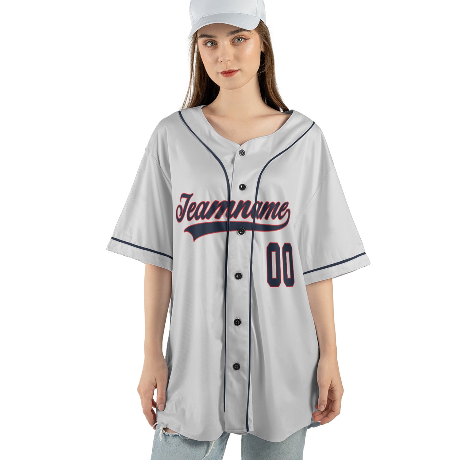 Steel Navy – Custom Name & Logo Baseball Jersey