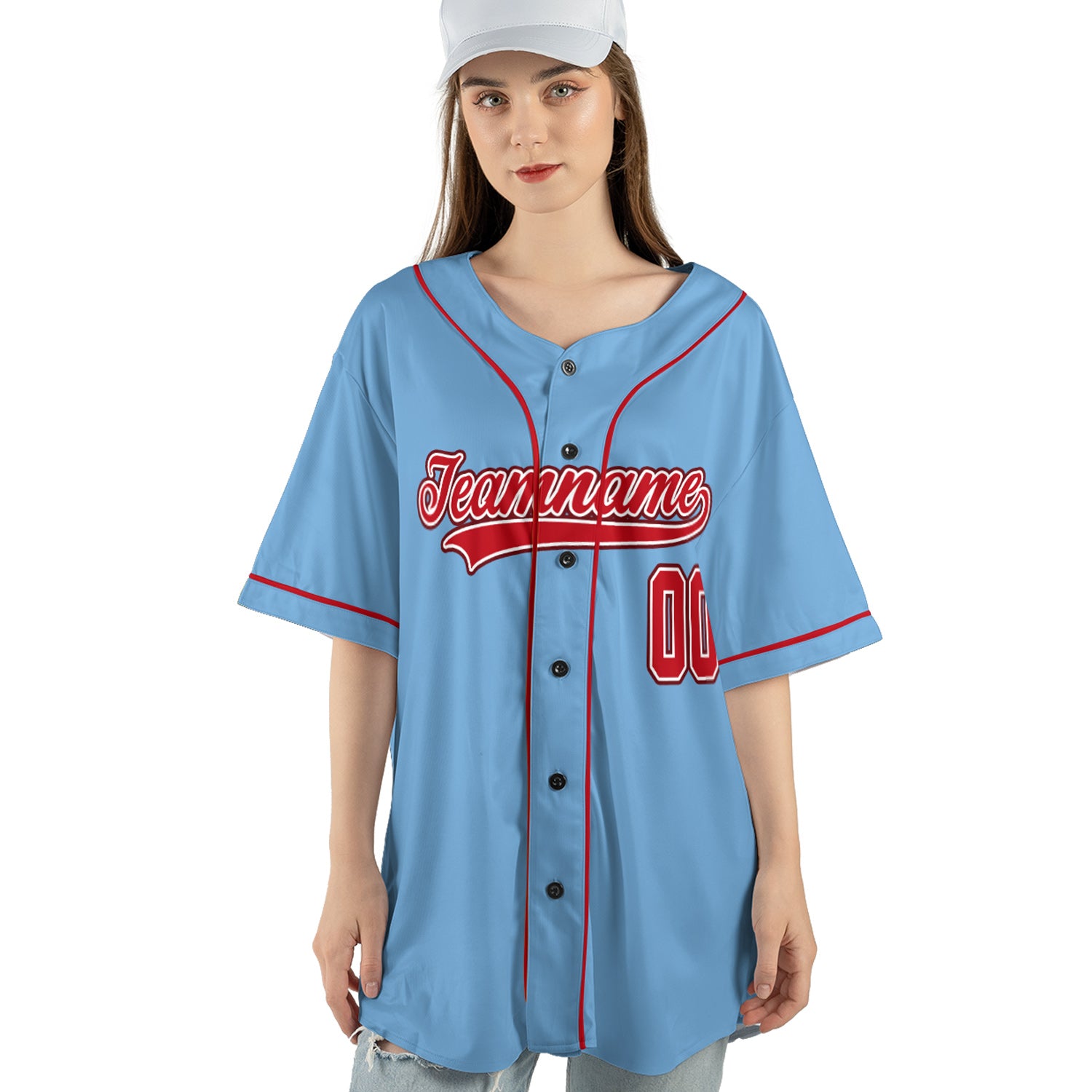 Skyfire Red – Custom Name & Logo Baseball Jersey