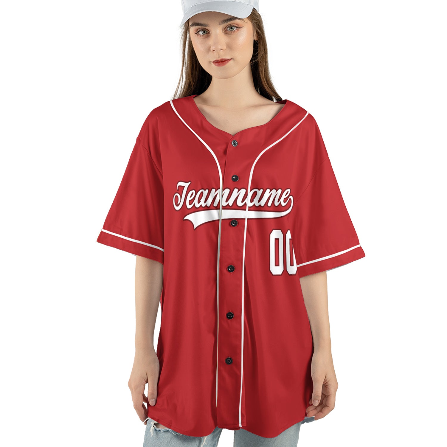 Crimson Legacy – Custom Name & Logo Baseball Jersey