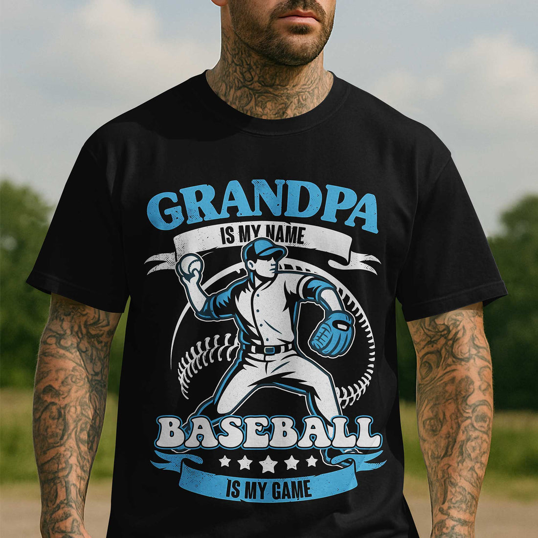Baseball Is My Game - Black and White Baseball T-Shirt