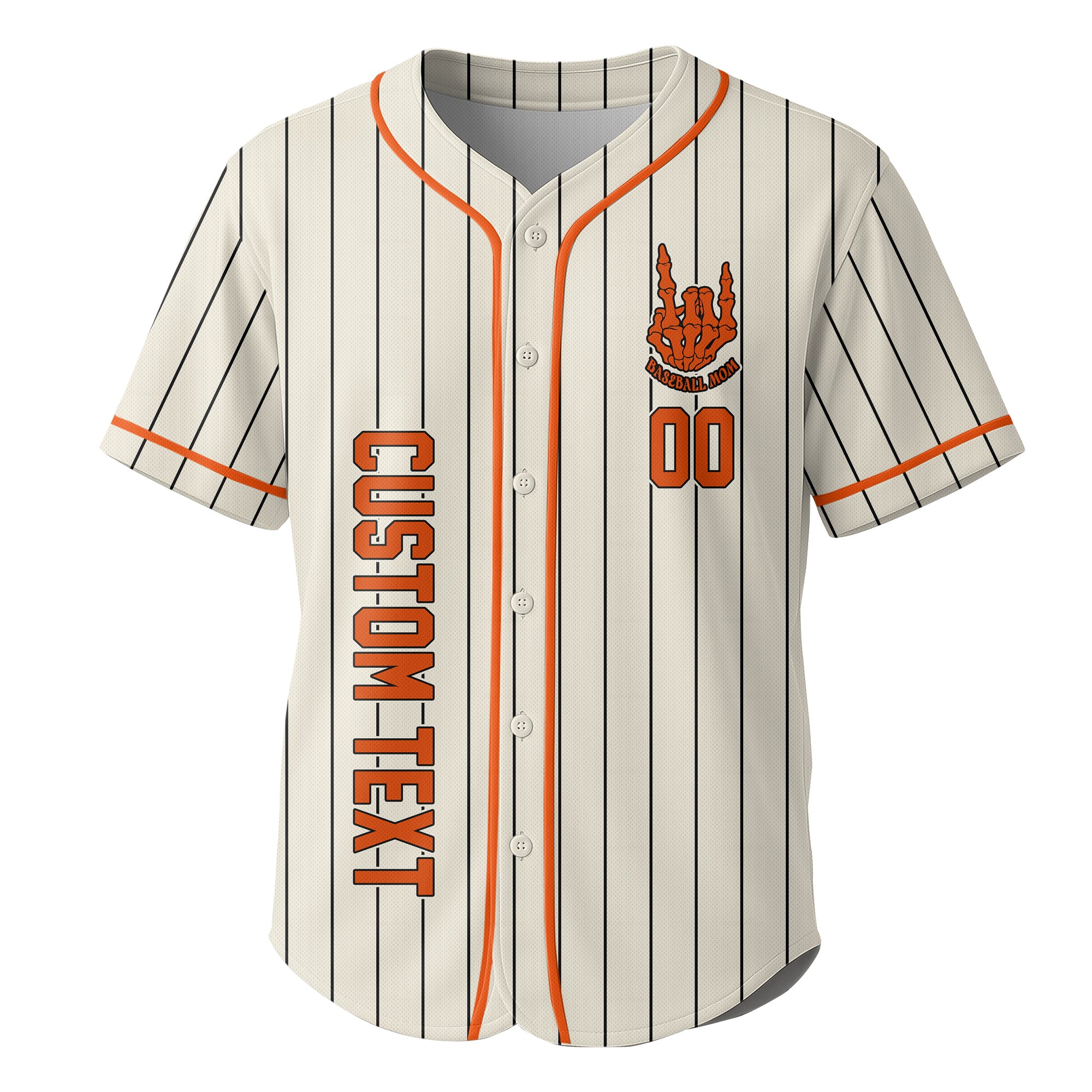 Motherhood Rock It Together - Custom Cream Orange Baseball Jersey