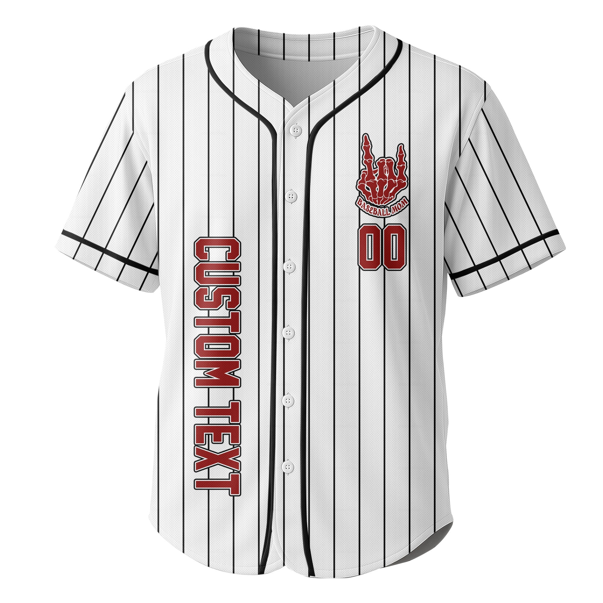 Motherhood Rock It Together - Custom White and Black Stripes Baseball Jersey