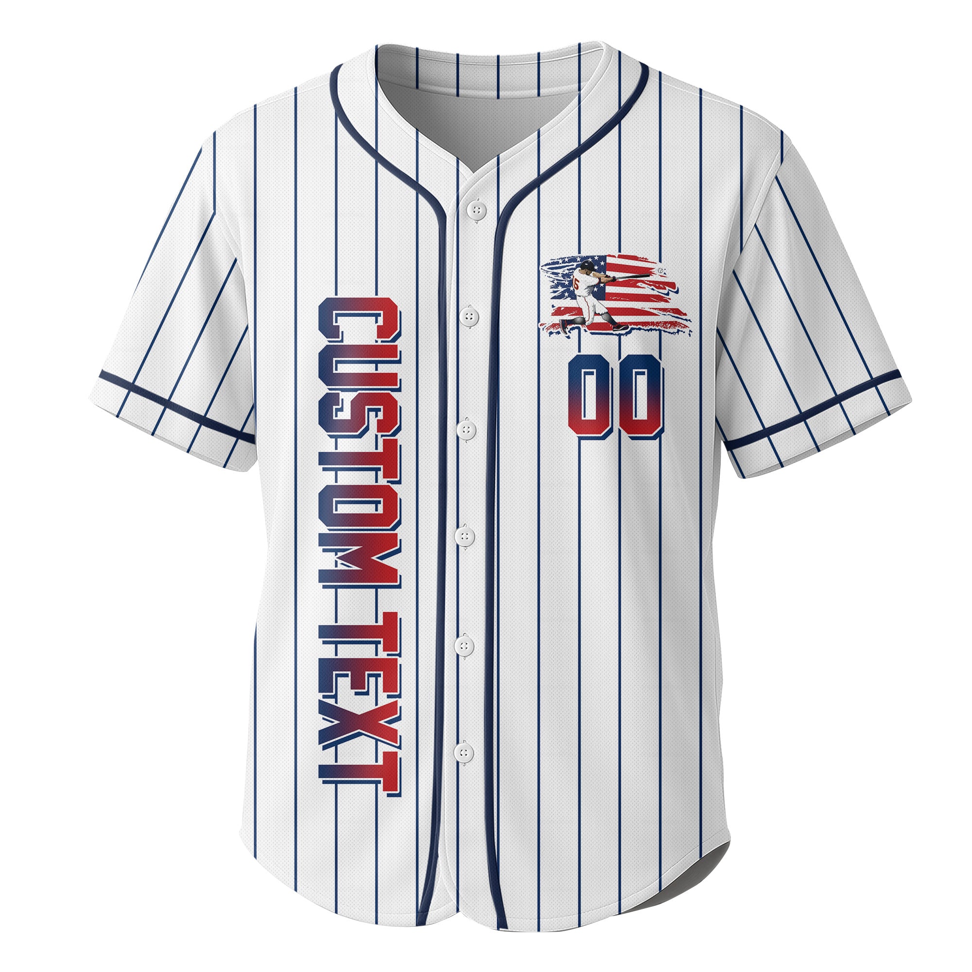 America Land of Free and Baseball - Custom Baseball Jersey - 4th of July Jersey - Baseball Lovers