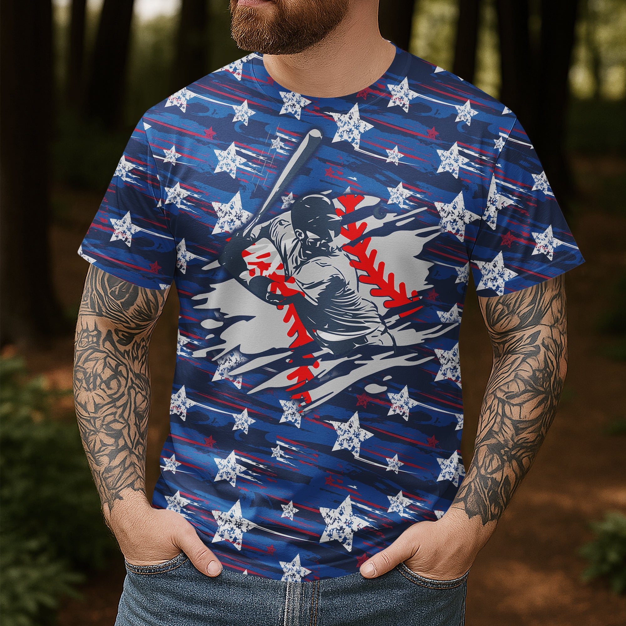 Home Sweet Home All Over Print Baseball T-Shirt