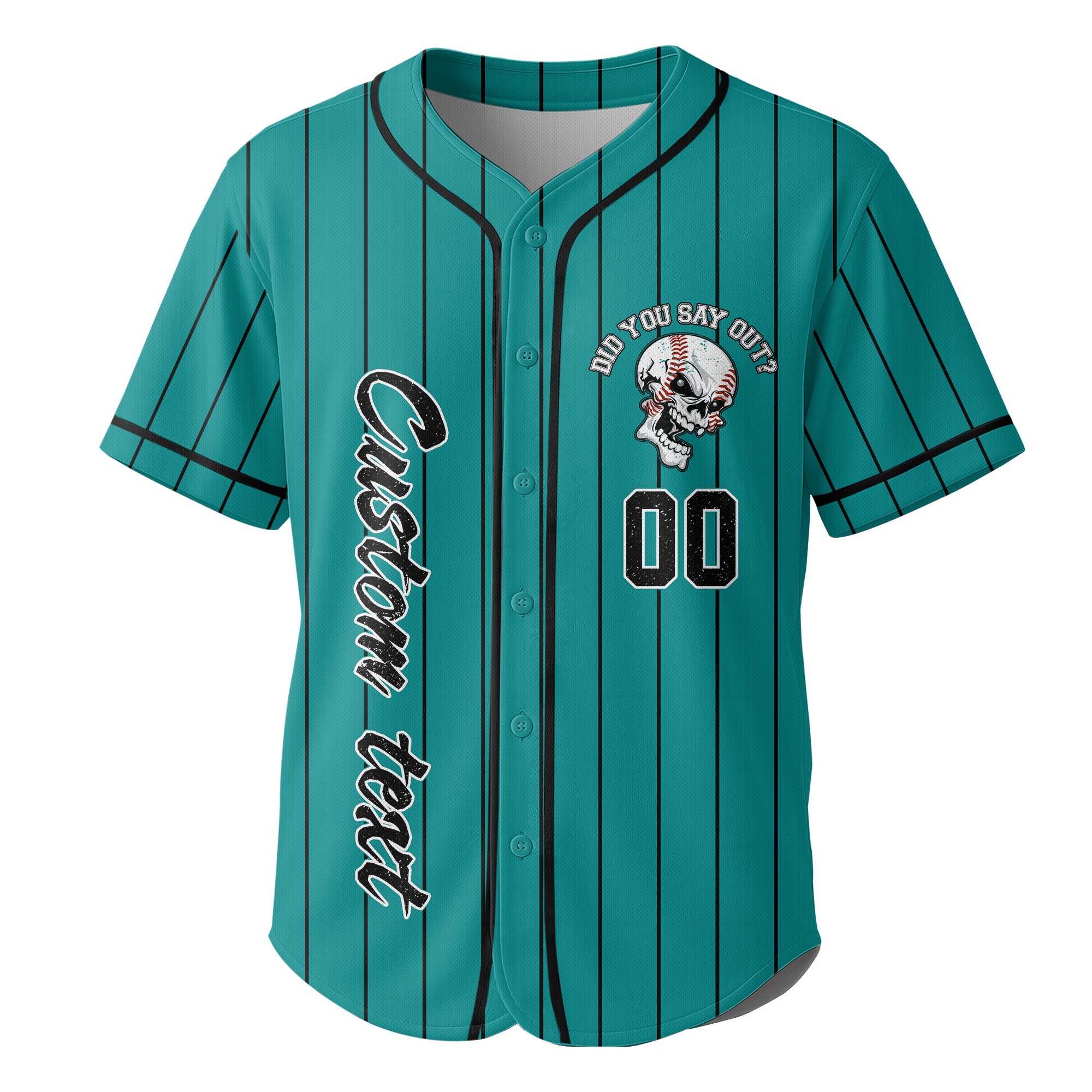 Born To Hit A Home Run - Custom Aqua Blue Black Baseball Jersey