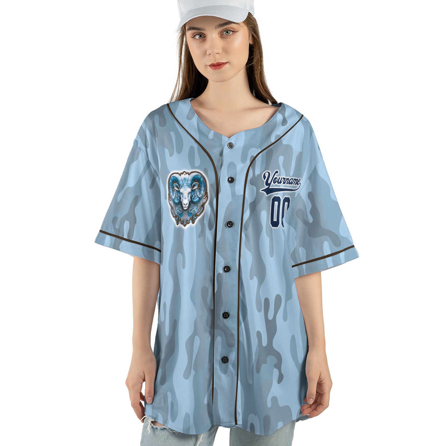 Aries Zodiac Baseball Jersey – Ice Camo Speedstrike Edition
