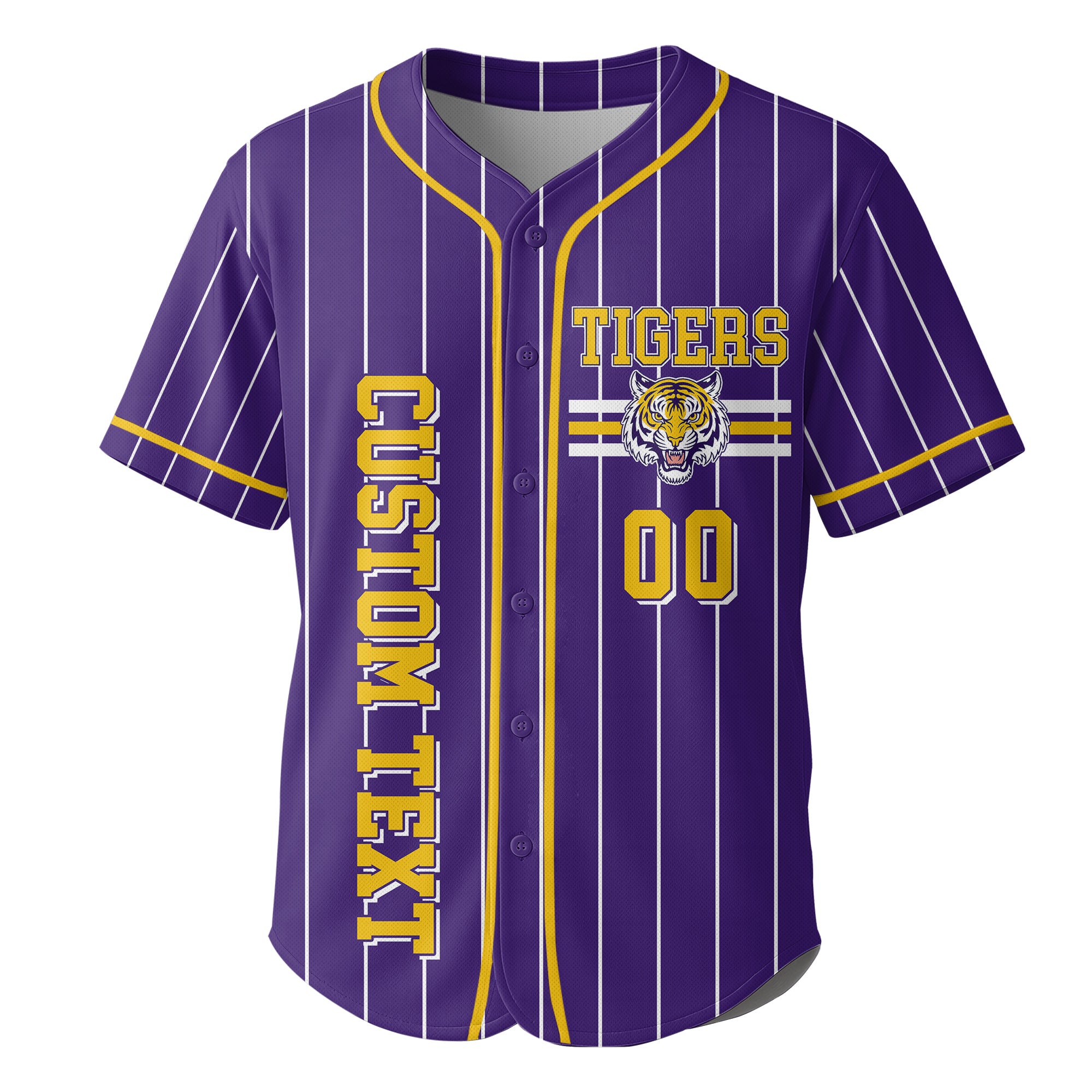 They Not Like Us Tigers - Custom Purple Yellow Baseball Jersey