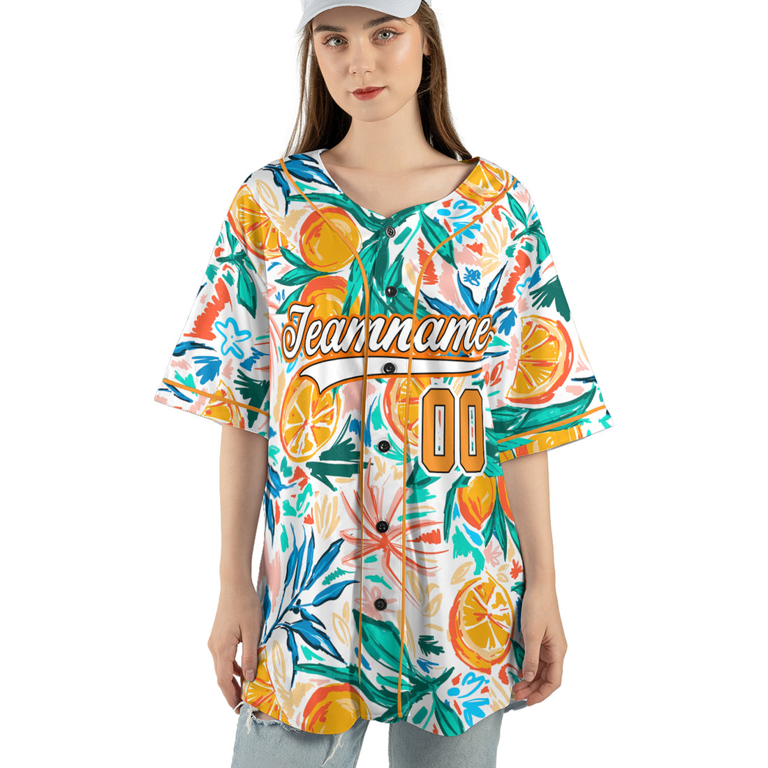 Citrus Burst Jersey – Orange Grove Custom Baseball Edition