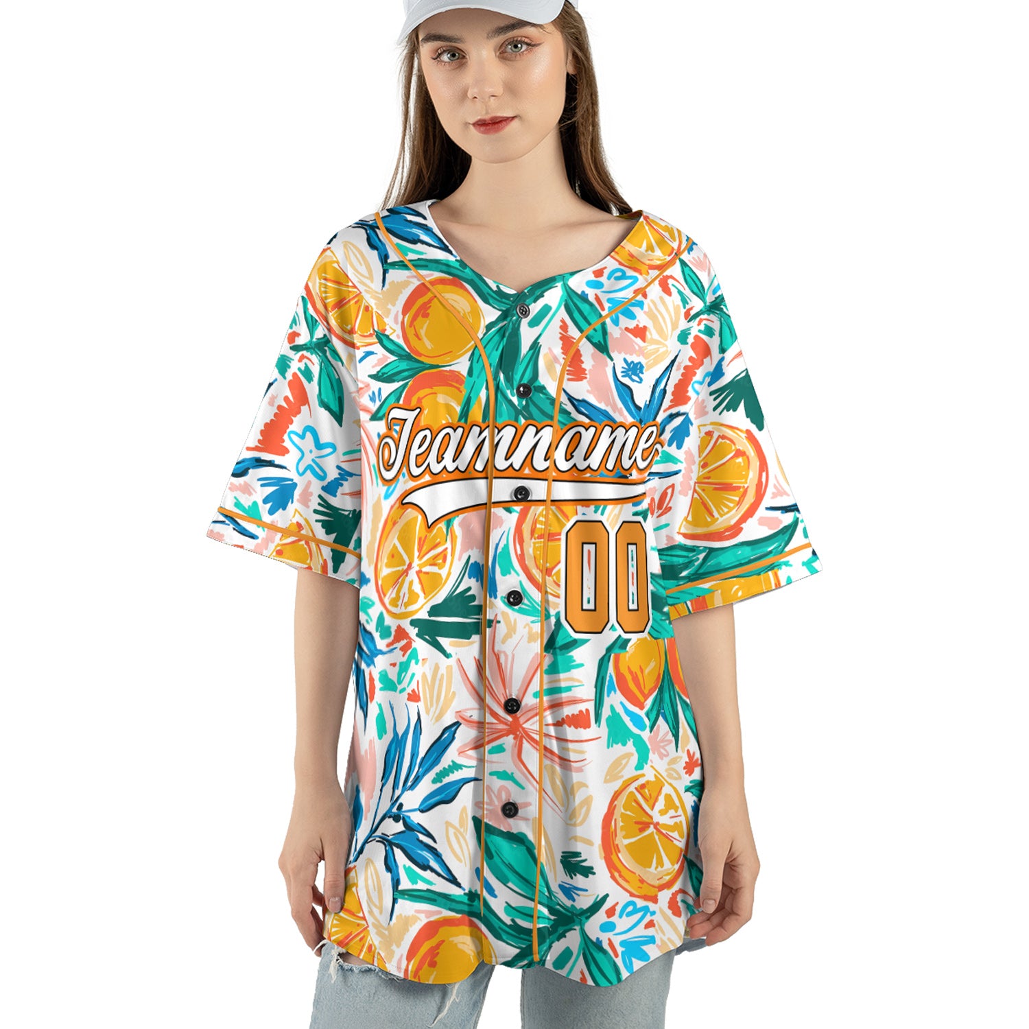 Citrus Burst Jersey – Orange Grove Custom Baseball Edition