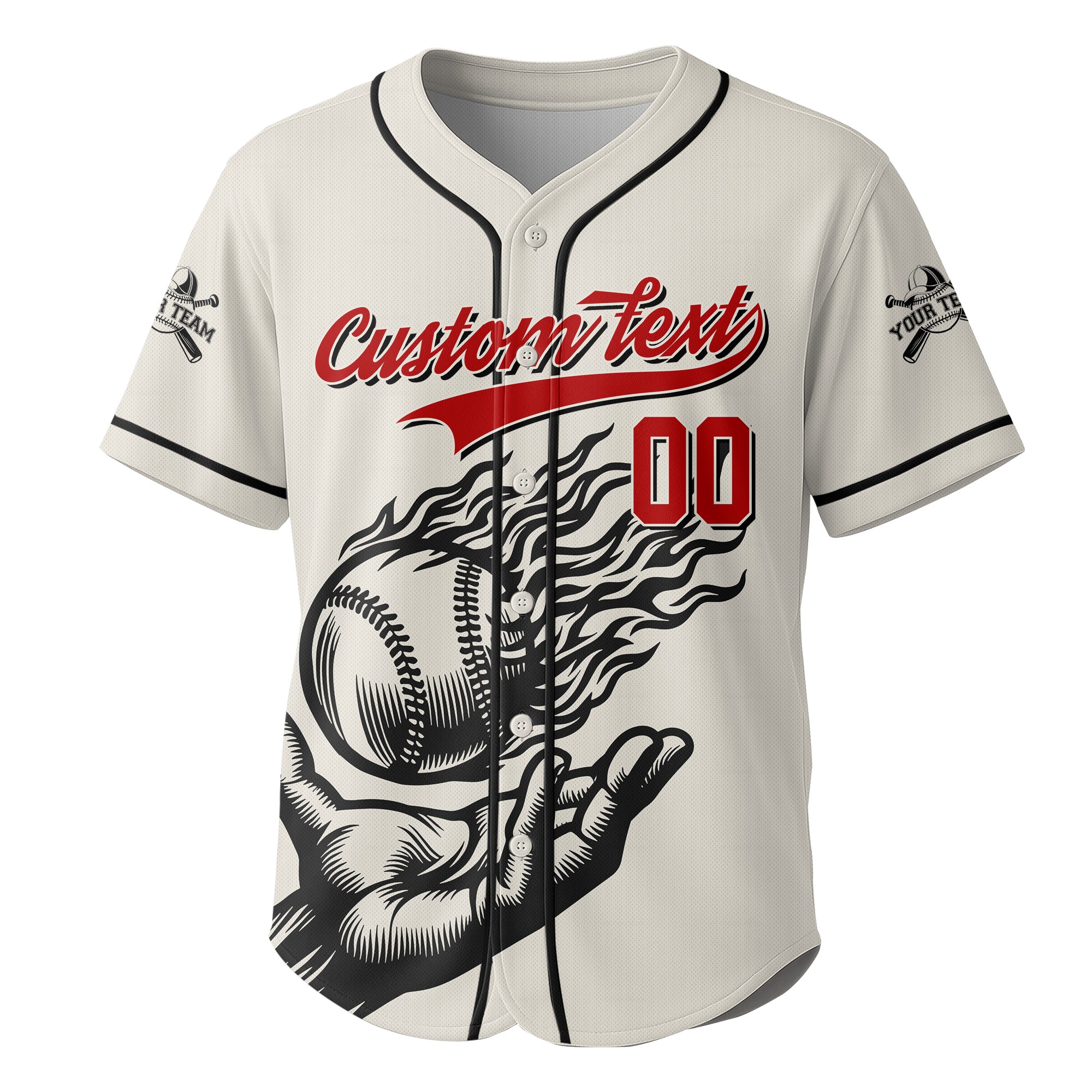 God Fights For Me - Custom Cream Baseball Jersey