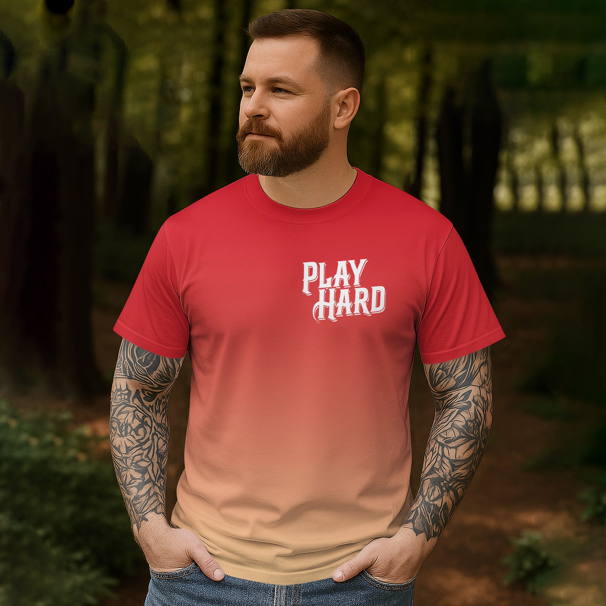 Play Hard All Over Print T-Shirt