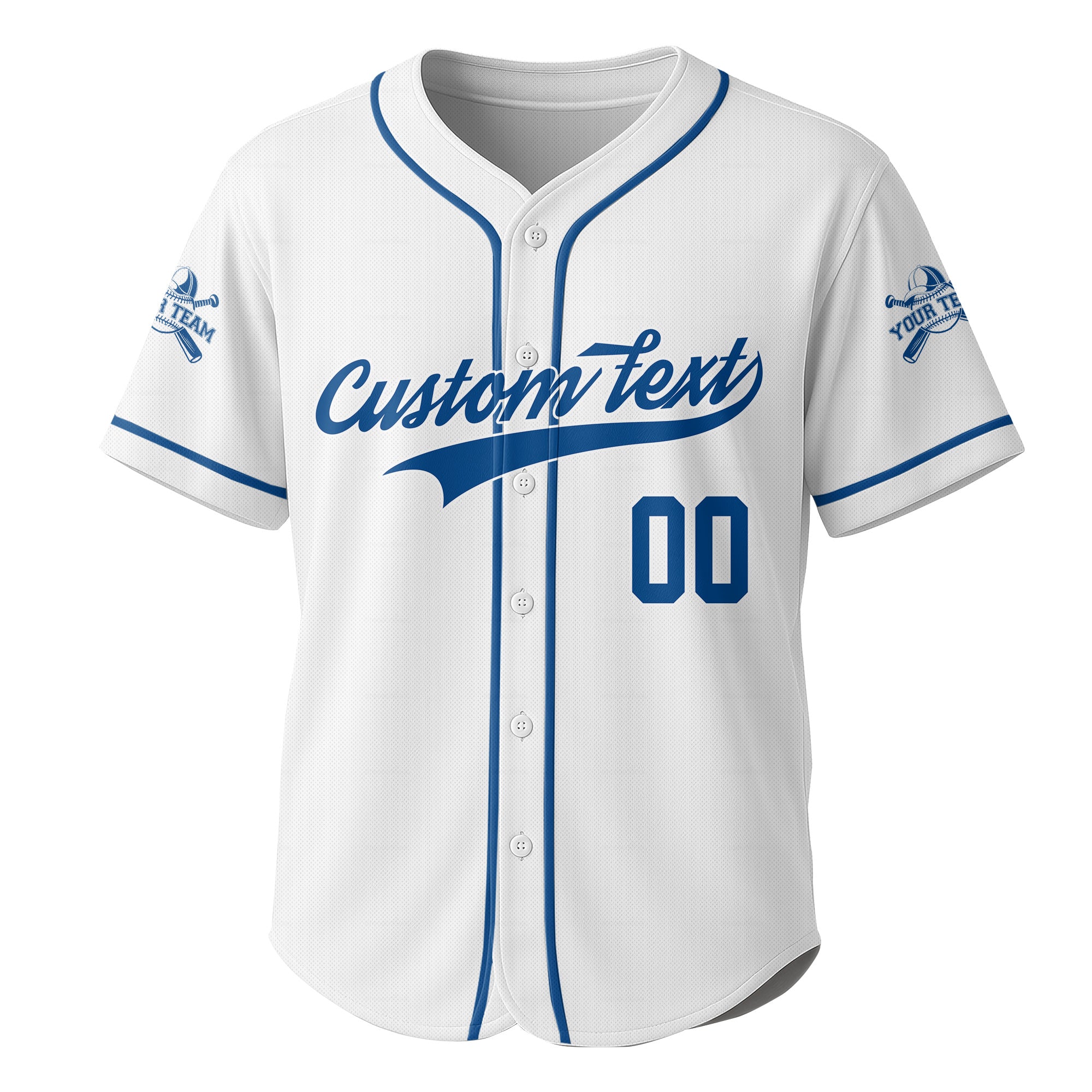 The Boys Are Playing - Custom White and Blue Baseball Jersey