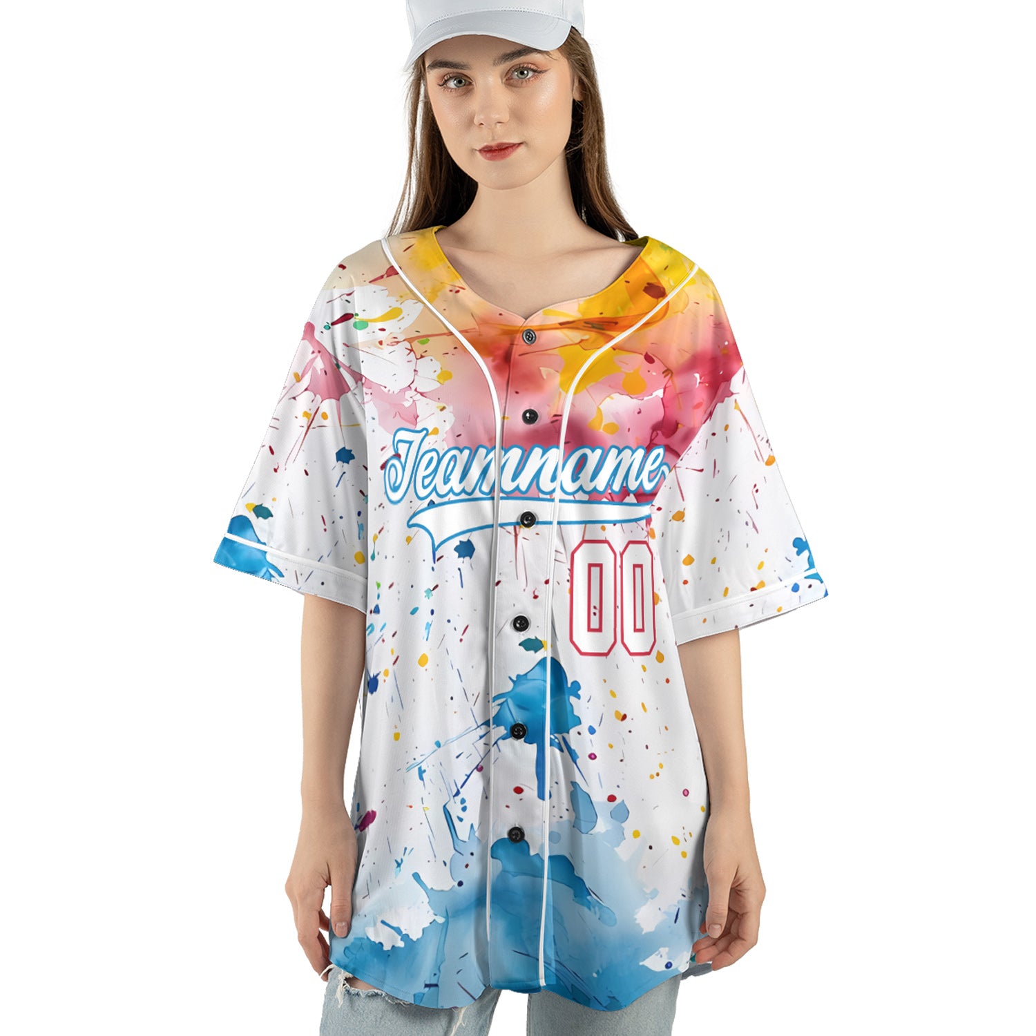 Custom Baseball Jersey - Splash Art Background