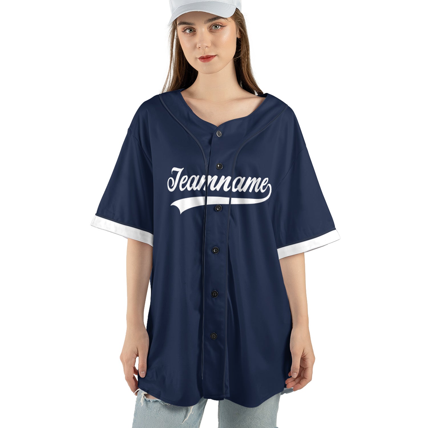 Midnight Navy Custom Jersey – Personalized Name & Team Logo