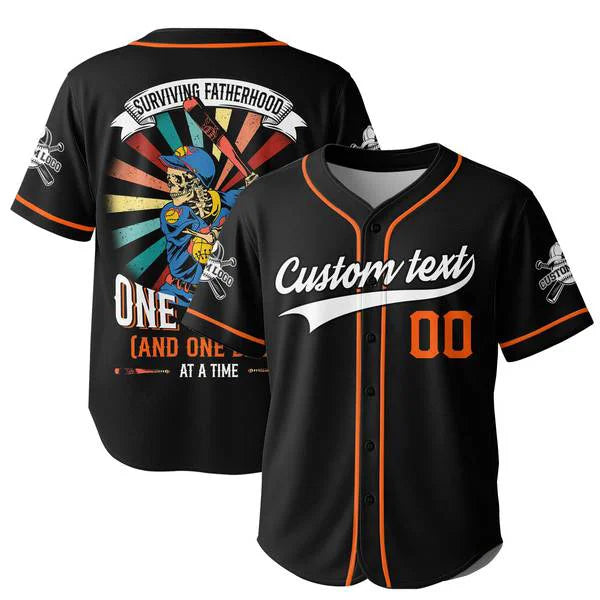 Custom Baseball Jersey For Dad, Fatherhood Surviving fatherhood, one inning (and one beer) at a time